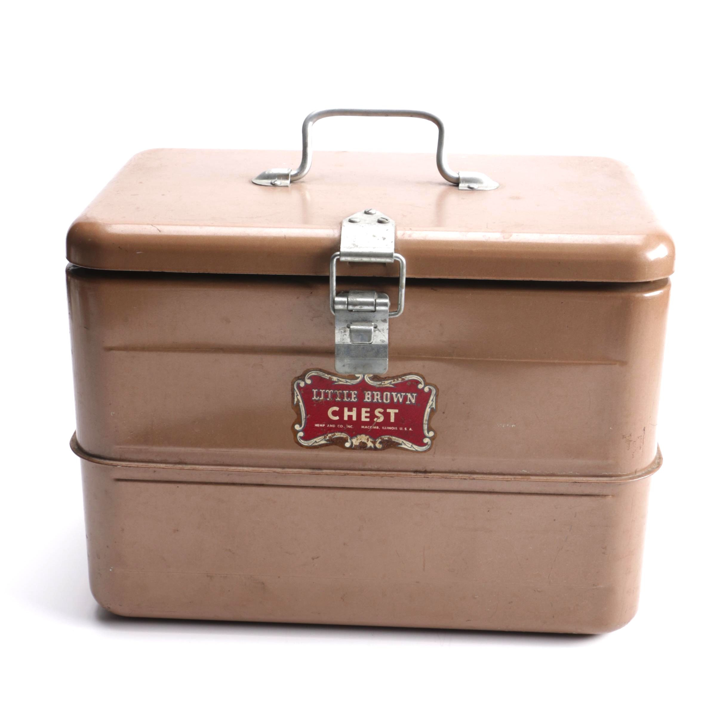 Vintage Hemp and Co. "Little Brown Chest" Steel Cooler