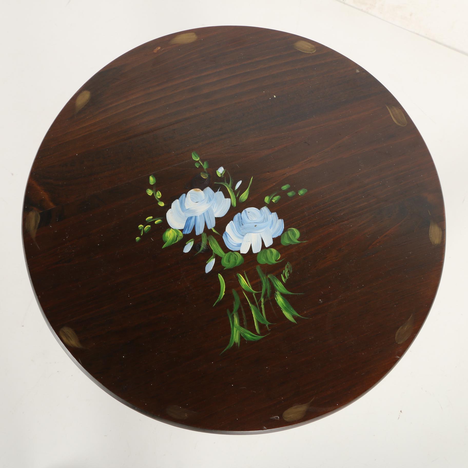 Vintage Hand-Painted Tilt-Top Candlestand