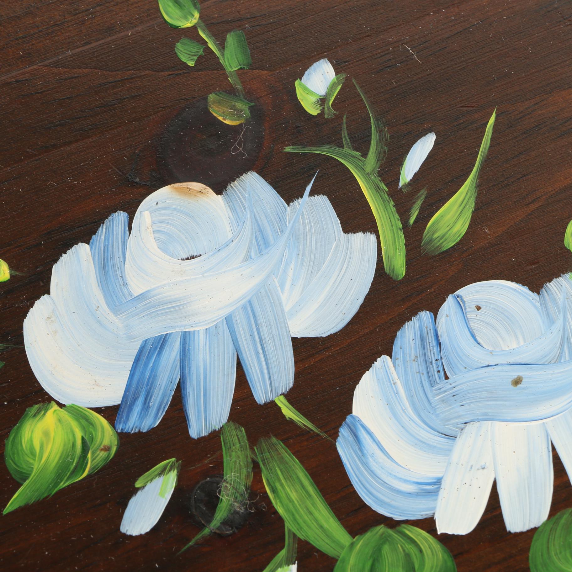 Vintage Hand-Painted Tilt-Top Candlestand