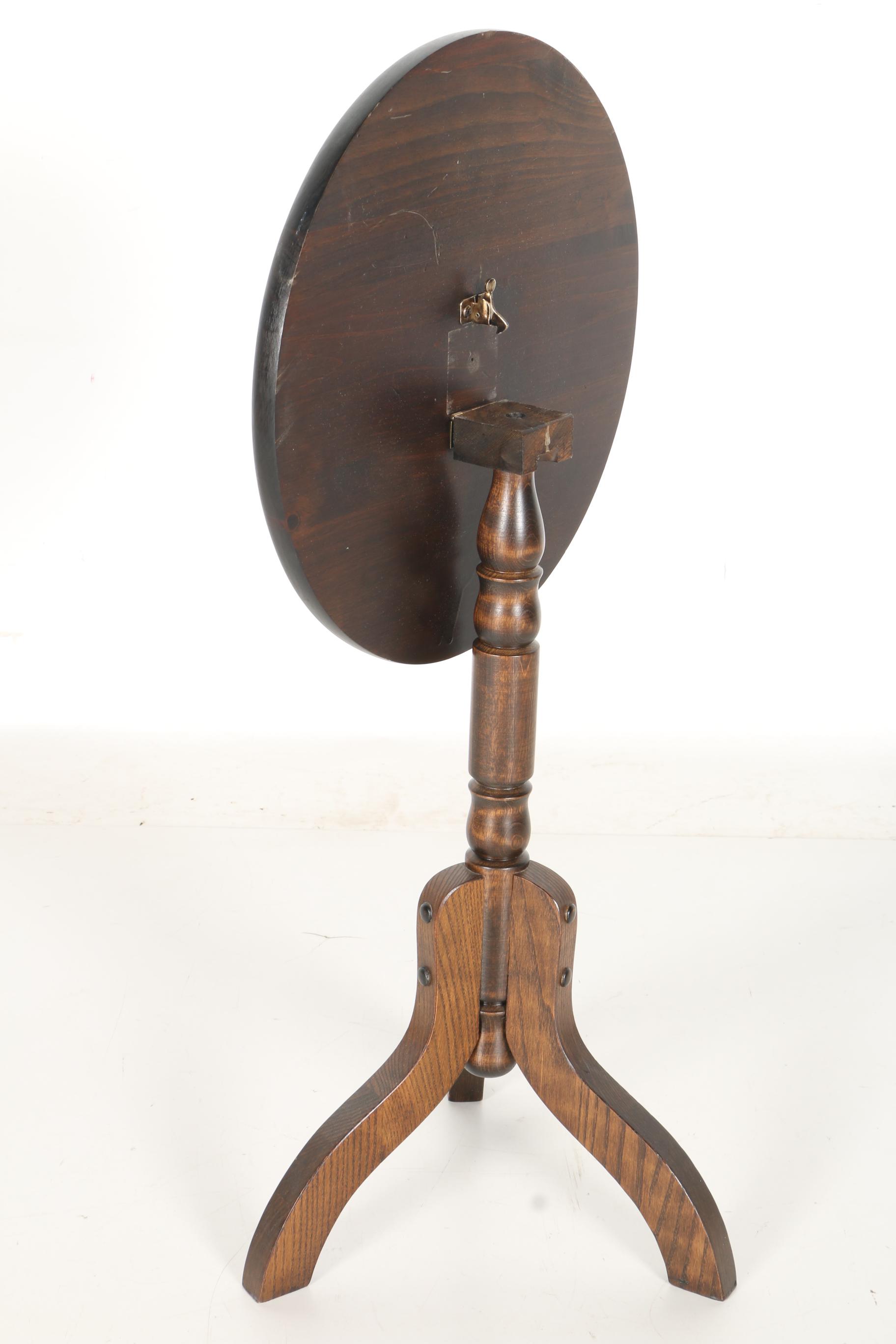 Vintage Hand-Painted Tilt-Top Candlestand