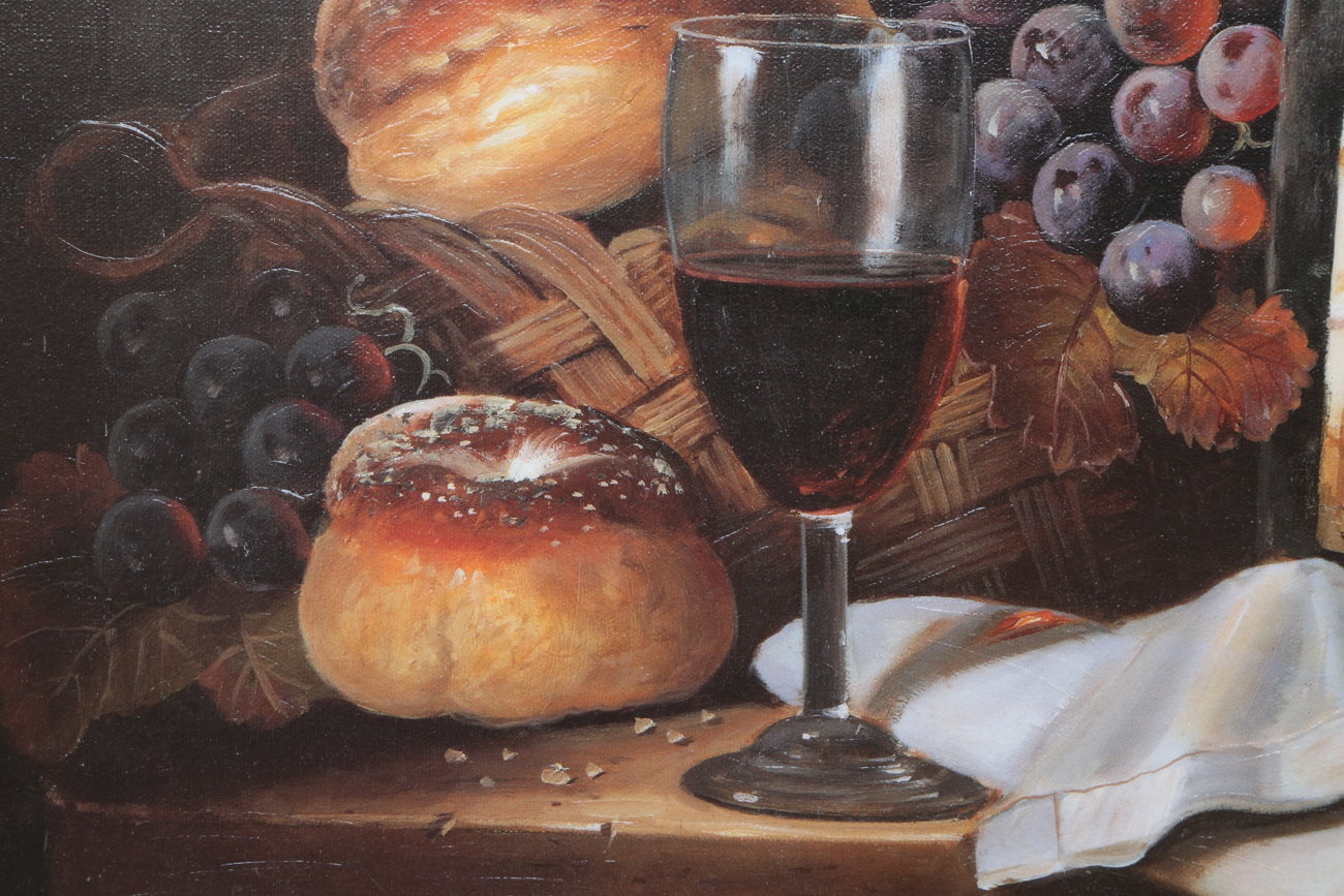 Raymond Campbell Giclee Print On Canvas "A Fine Meal"