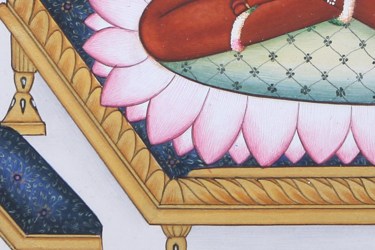 Indonesian Inspired Serigraph With Hand Painted Details