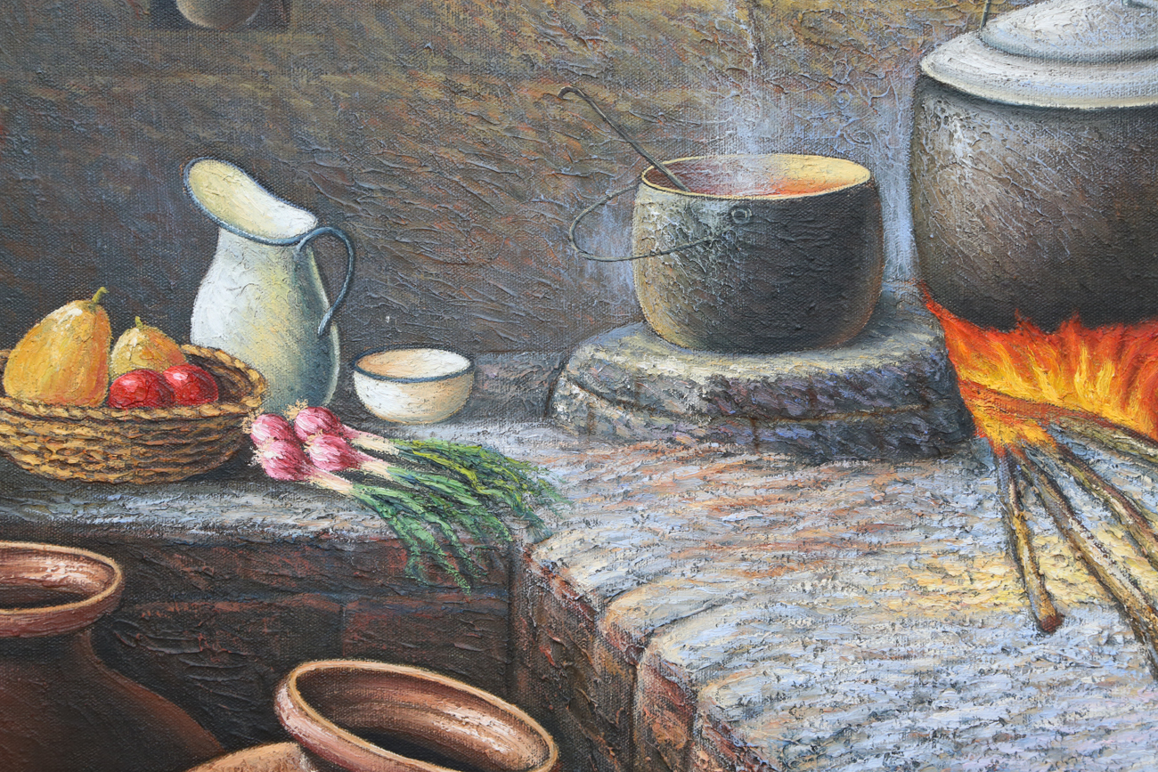 Acrylic Still Life Painting On Canvas