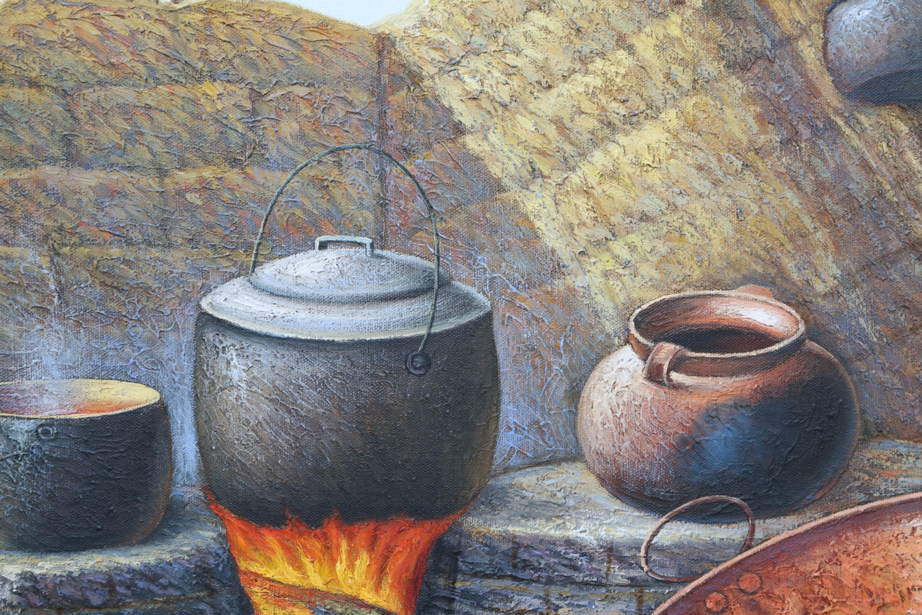 Acrylic Still Life Painting On Canvas