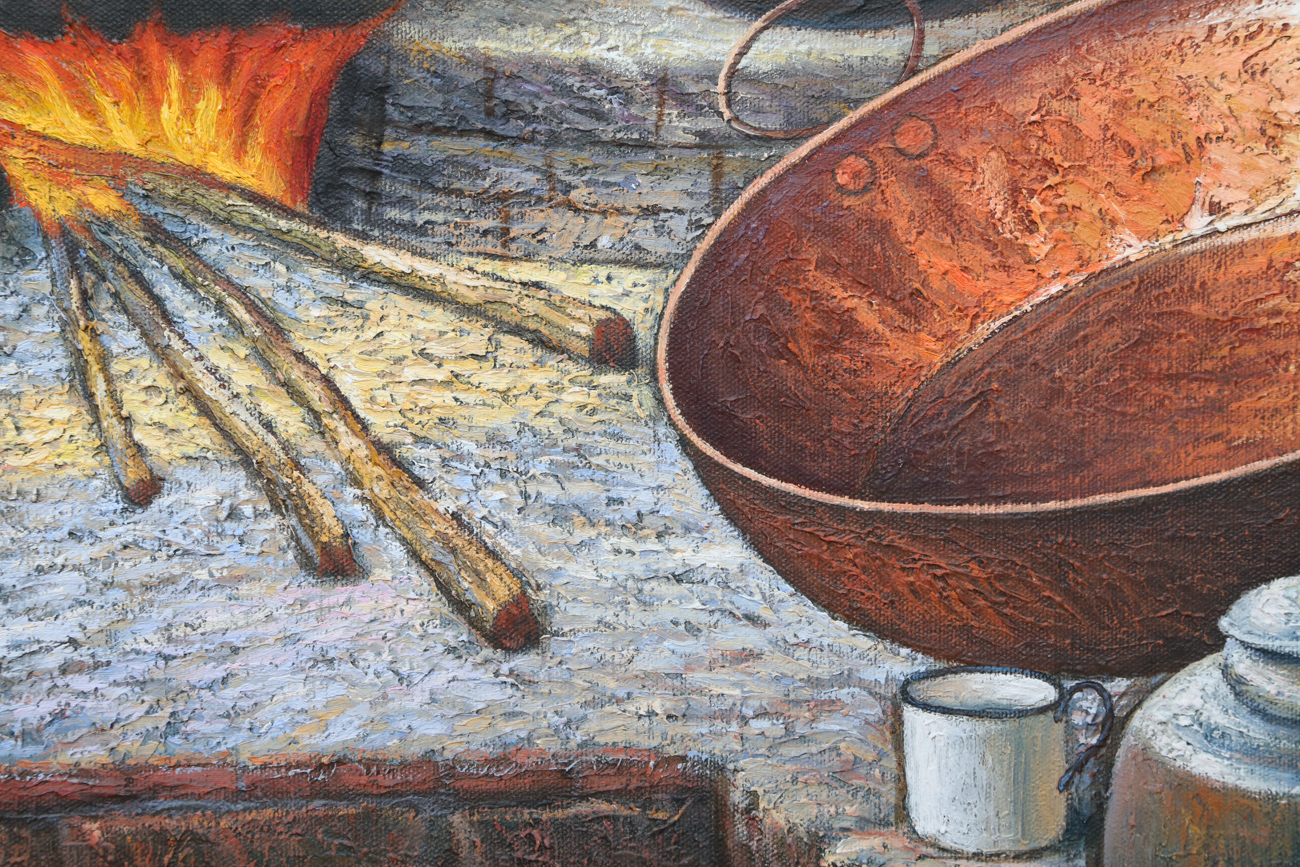 Acrylic Still Life Painting On Canvas