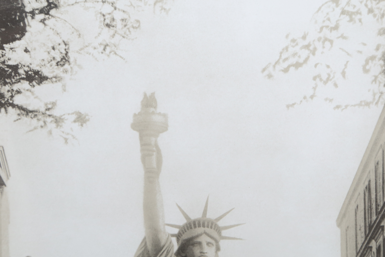 Offset Lithograph of "Statue of Liberty in Paris, 1886"