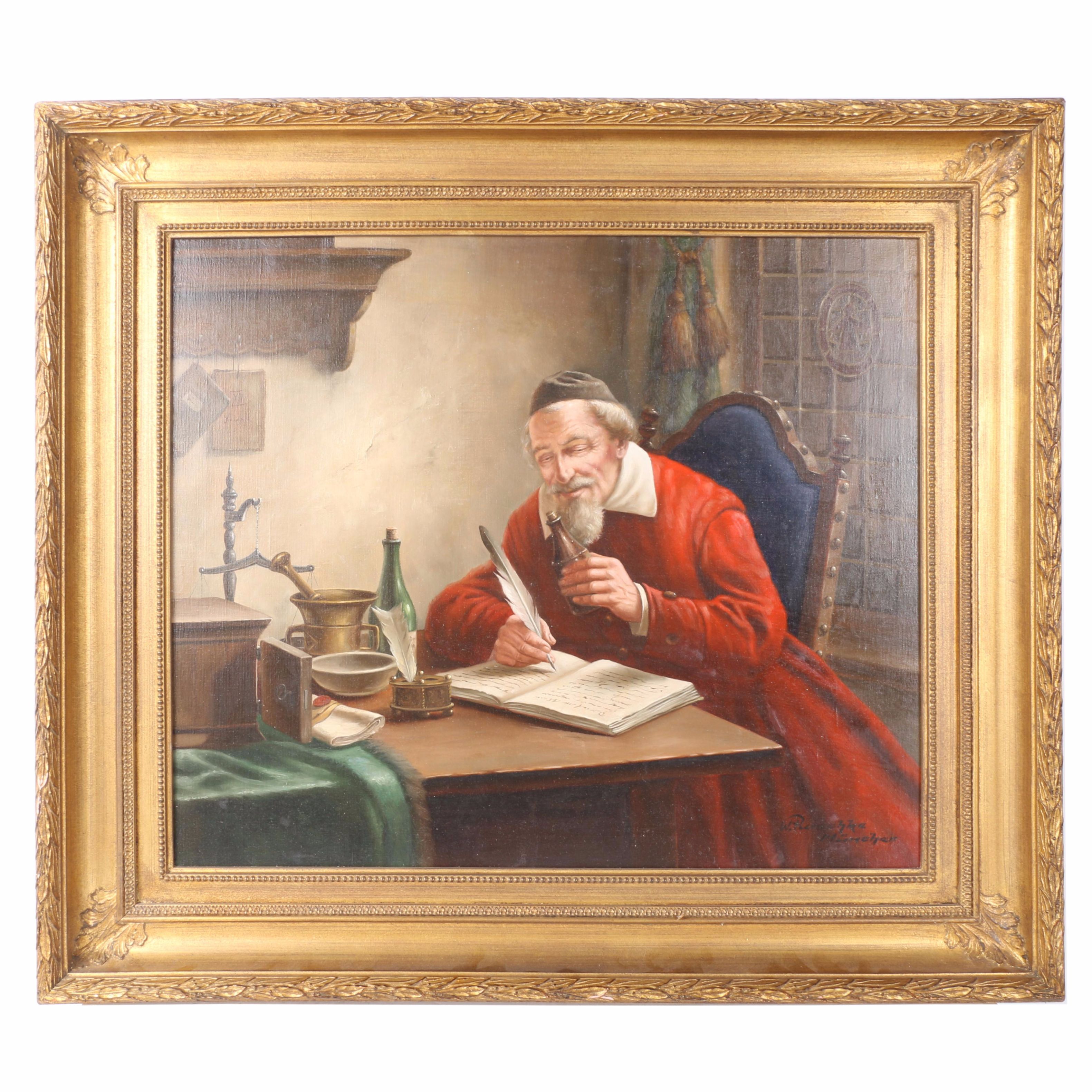 Walther Purschke Oil on Canvas "The Formula"