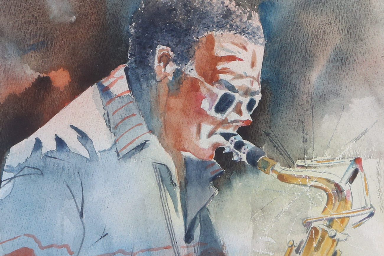 William Bruce Walker Original Watercolor Painting "Saxit"