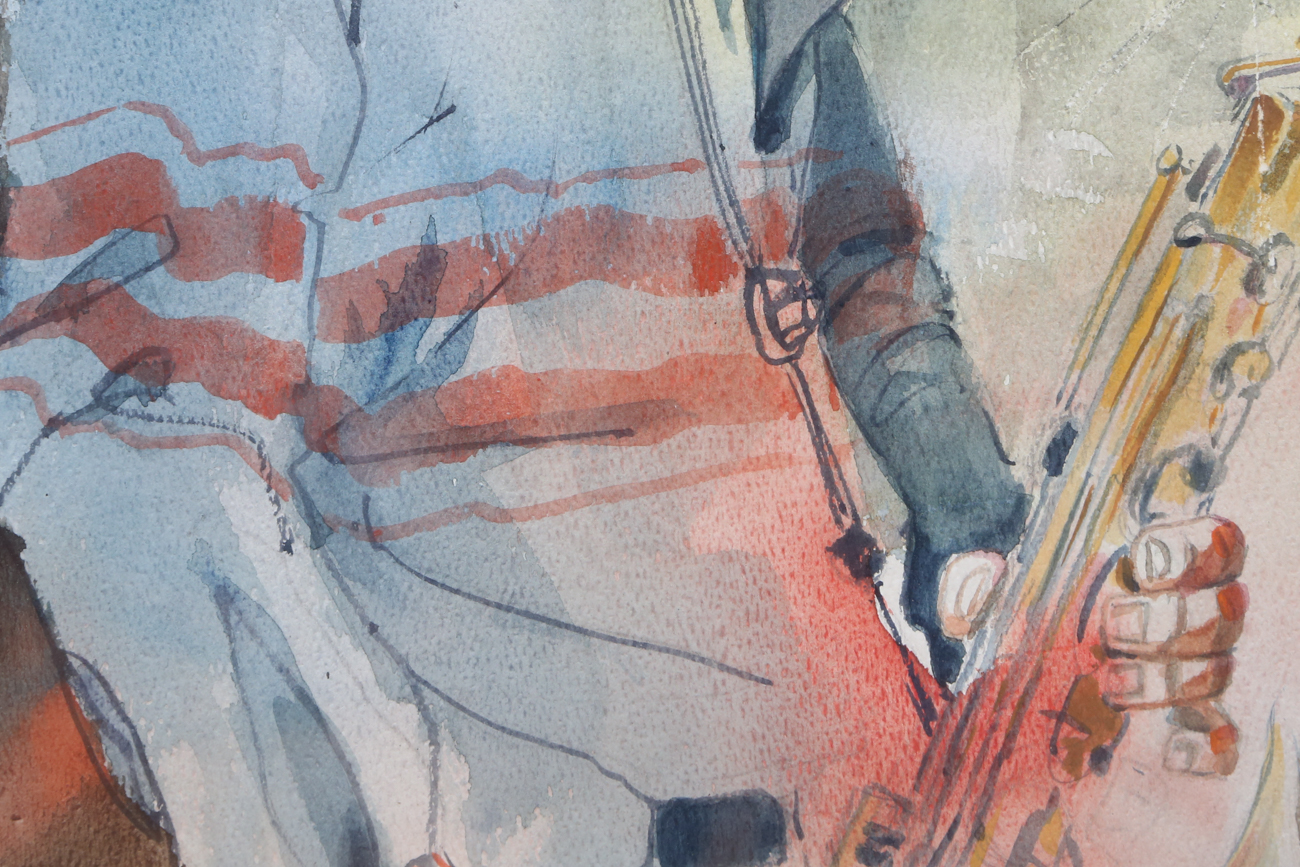 William Bruce Walker Original Watercolor Painting "Saxit"