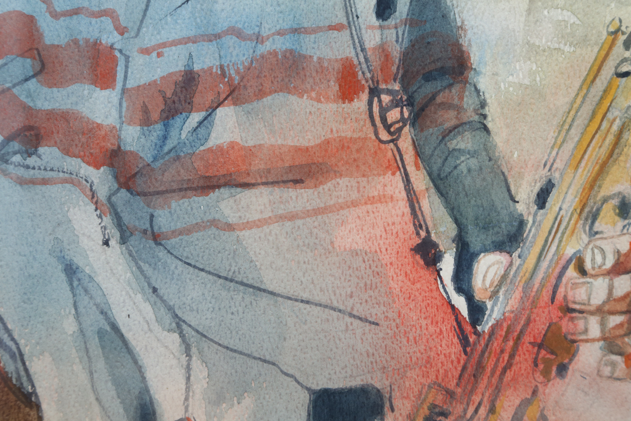 William Bruce Walker Original Watercolor Painting "Saxit"