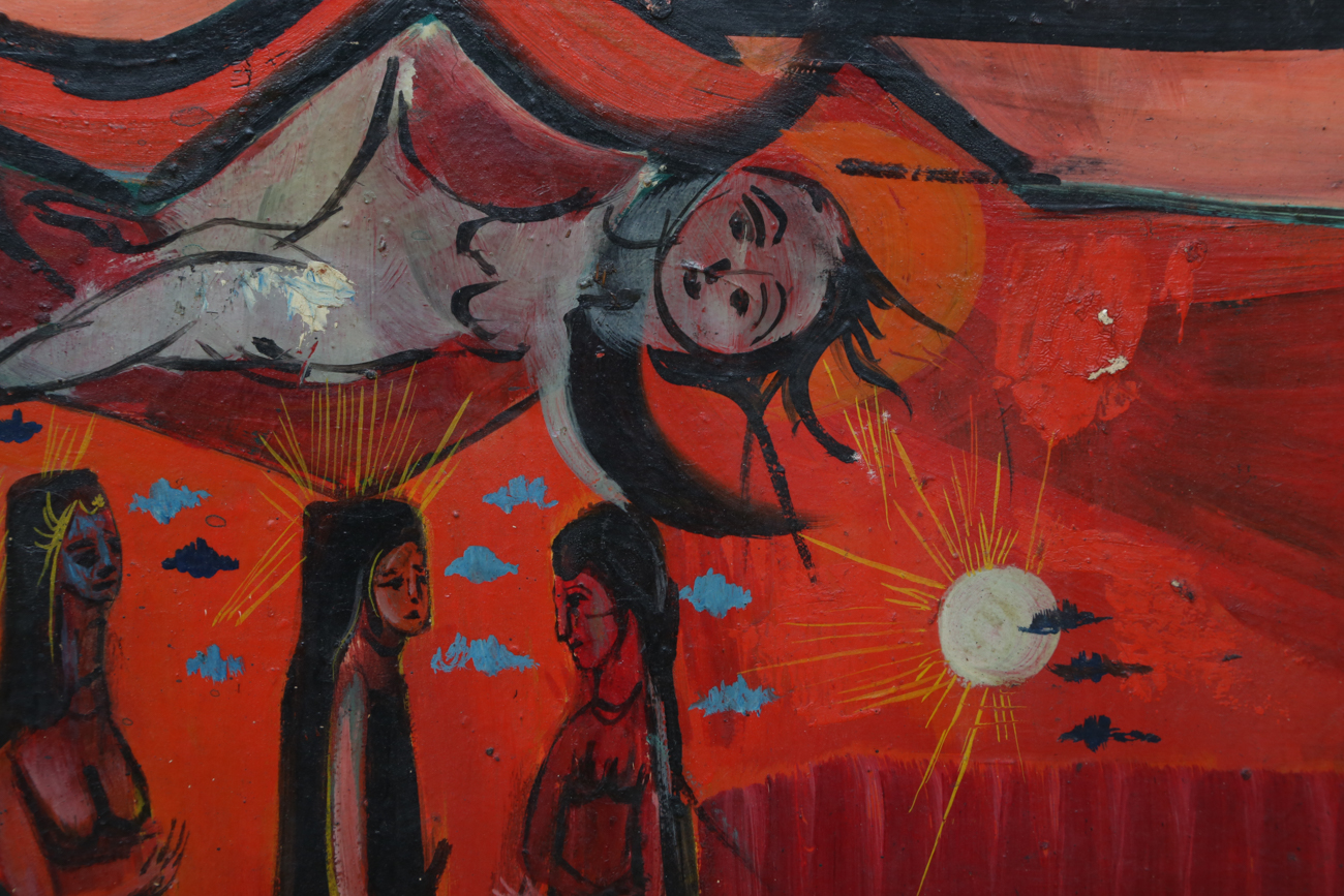 Nahum Tschacbasov Original Oil Painting "Women In The Boat"