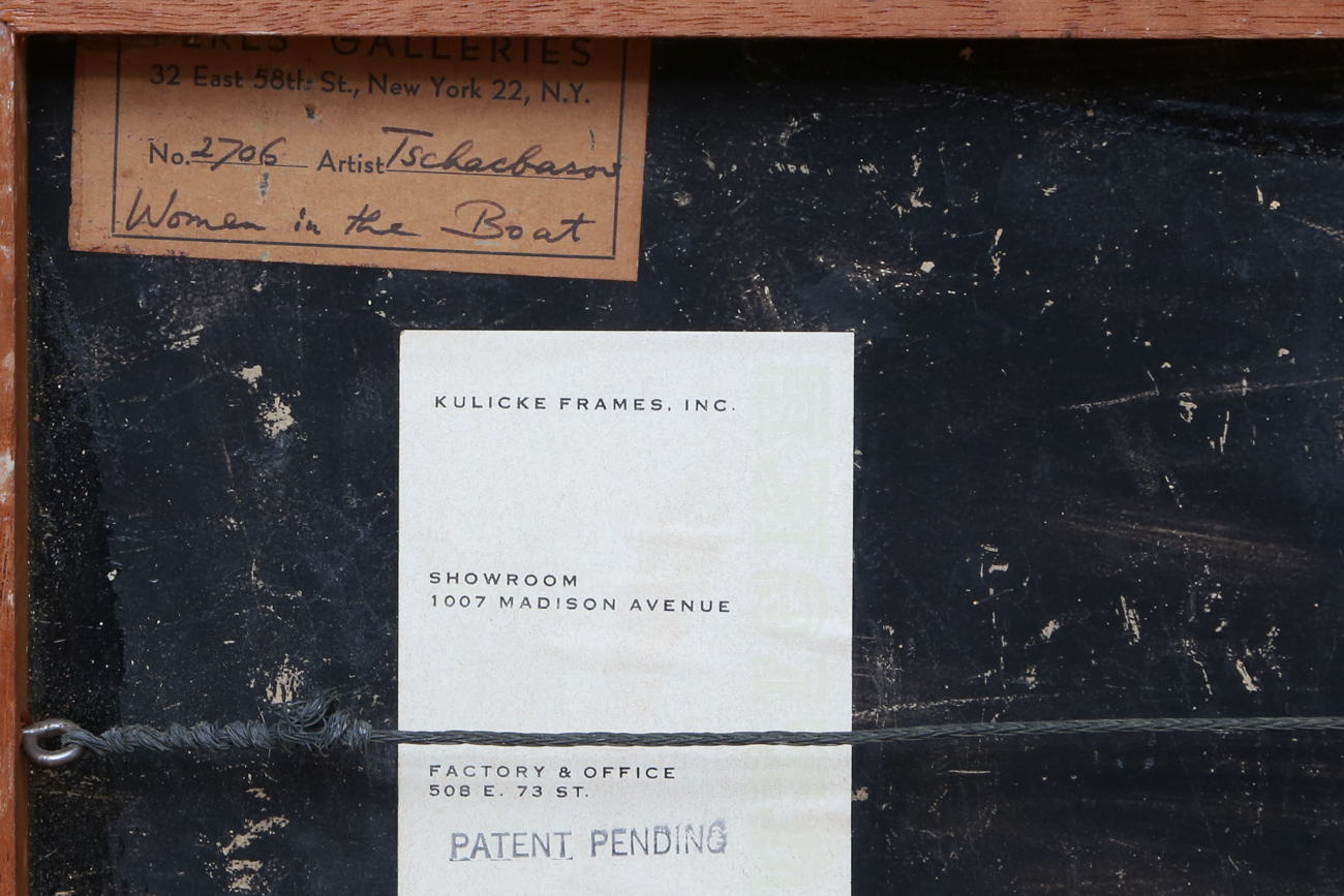 Nahum Tschacbasov Original Oil Painting "Women In The Boat"