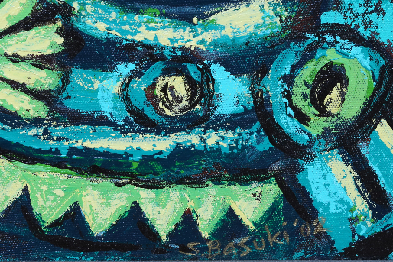 S. Basuki Abstract Acrylic Painting On Canvas