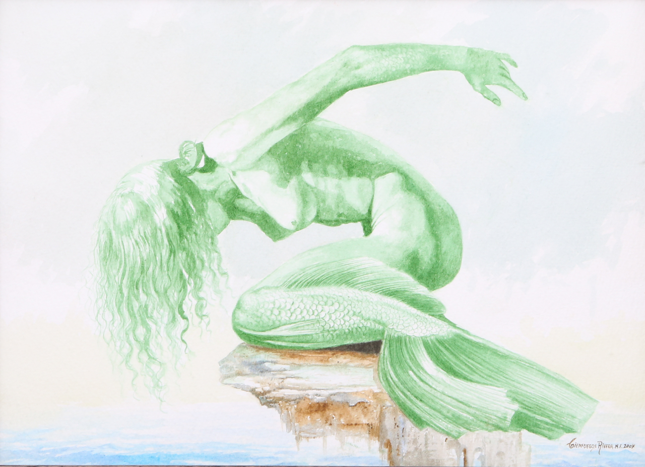 Francisco Cienfuegos Rivera Original Watercolor Painting