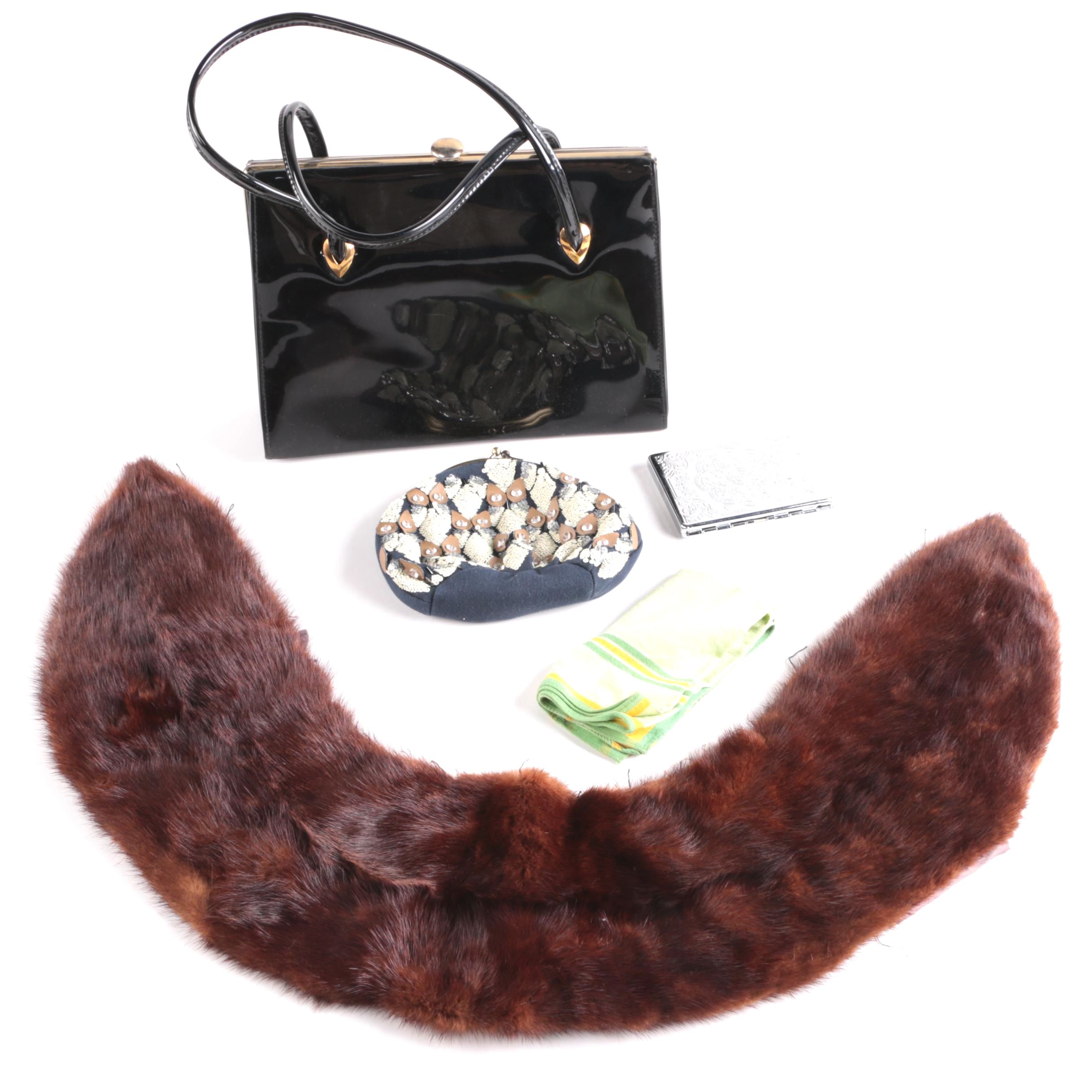 Women's Accessories Including a Fur Collar