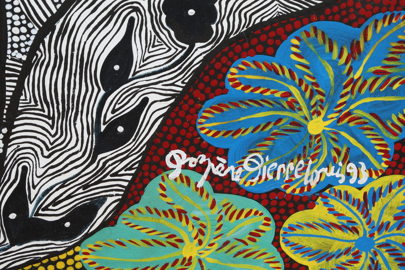 Prosper Pierre-Louis Acrylic Painting On Canvas "Spirits In Black & White"