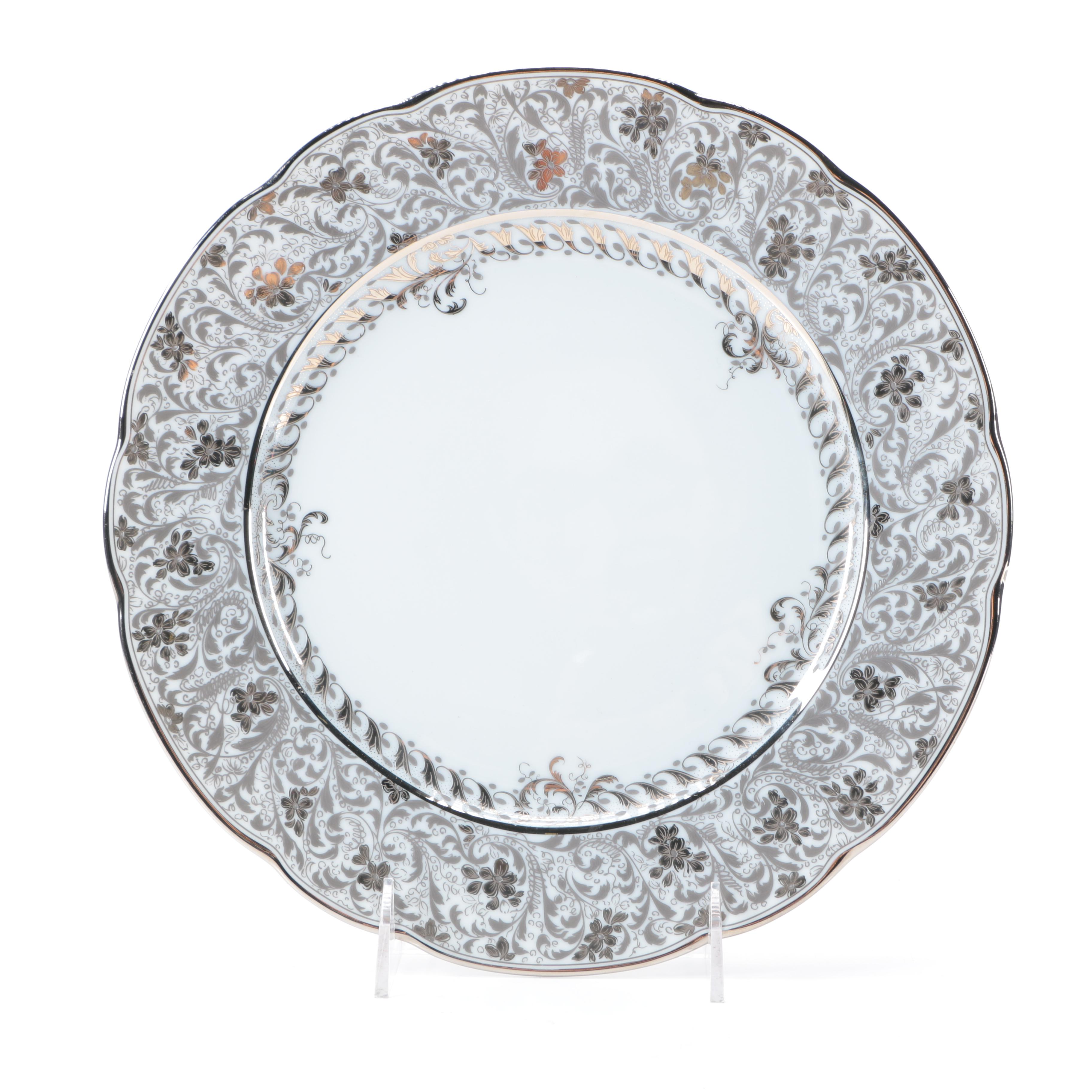 Bernardaud France "Eden Platine" Porcelain Plate