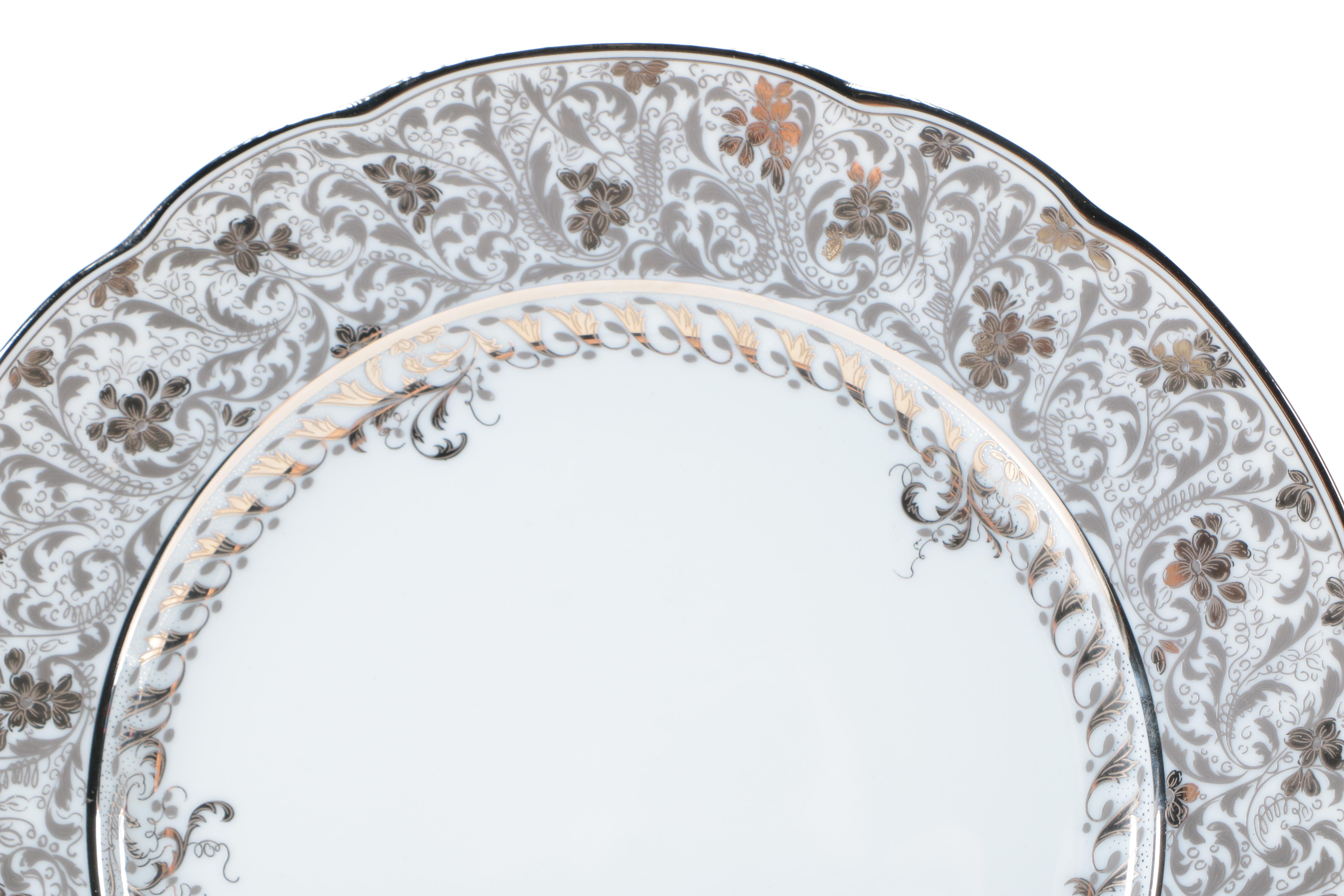 Bernardaud France "Eden Platine" Porcelain Plate