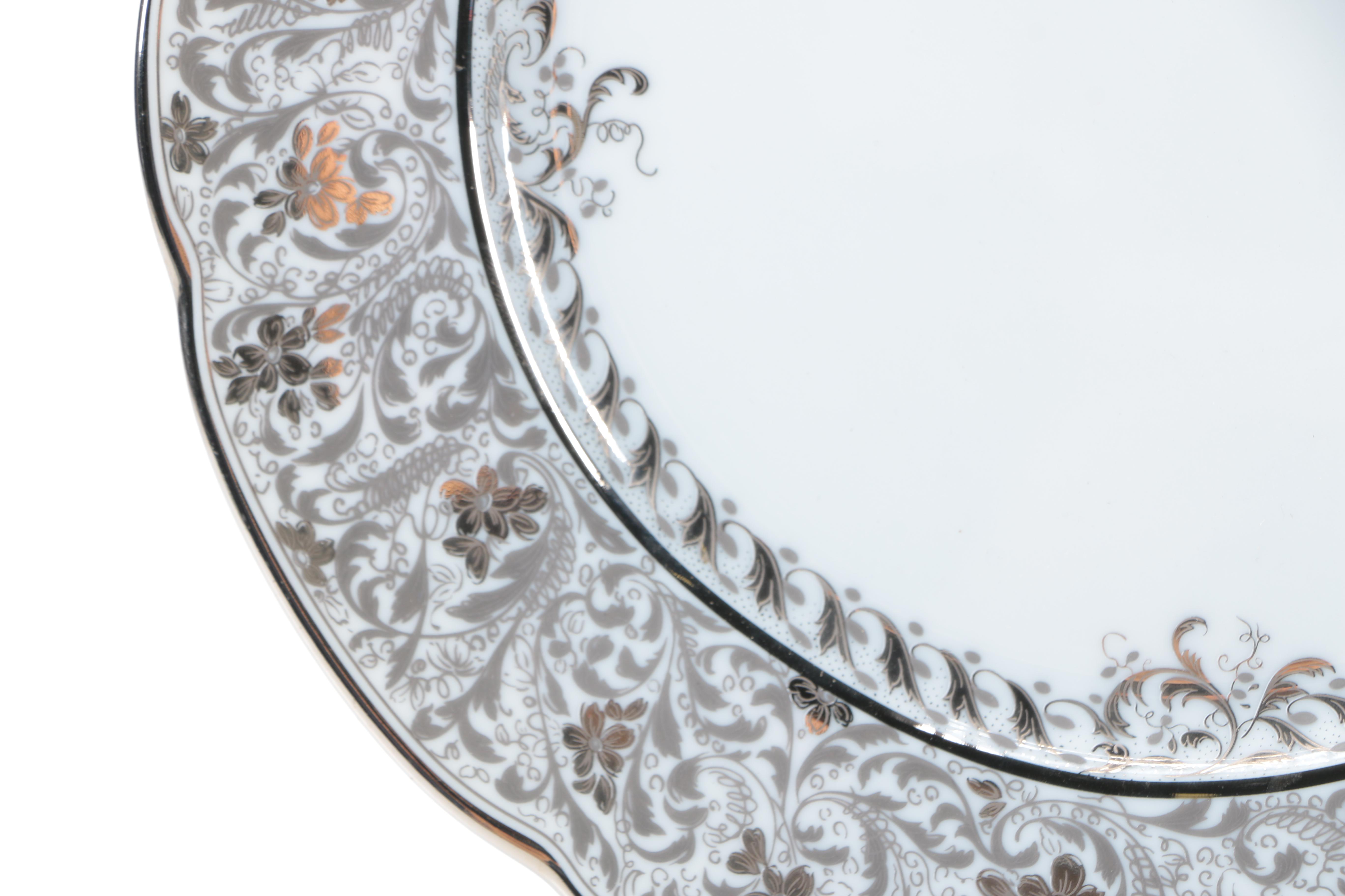 Bernardaud France "Eden Platine" Porcelain Plate