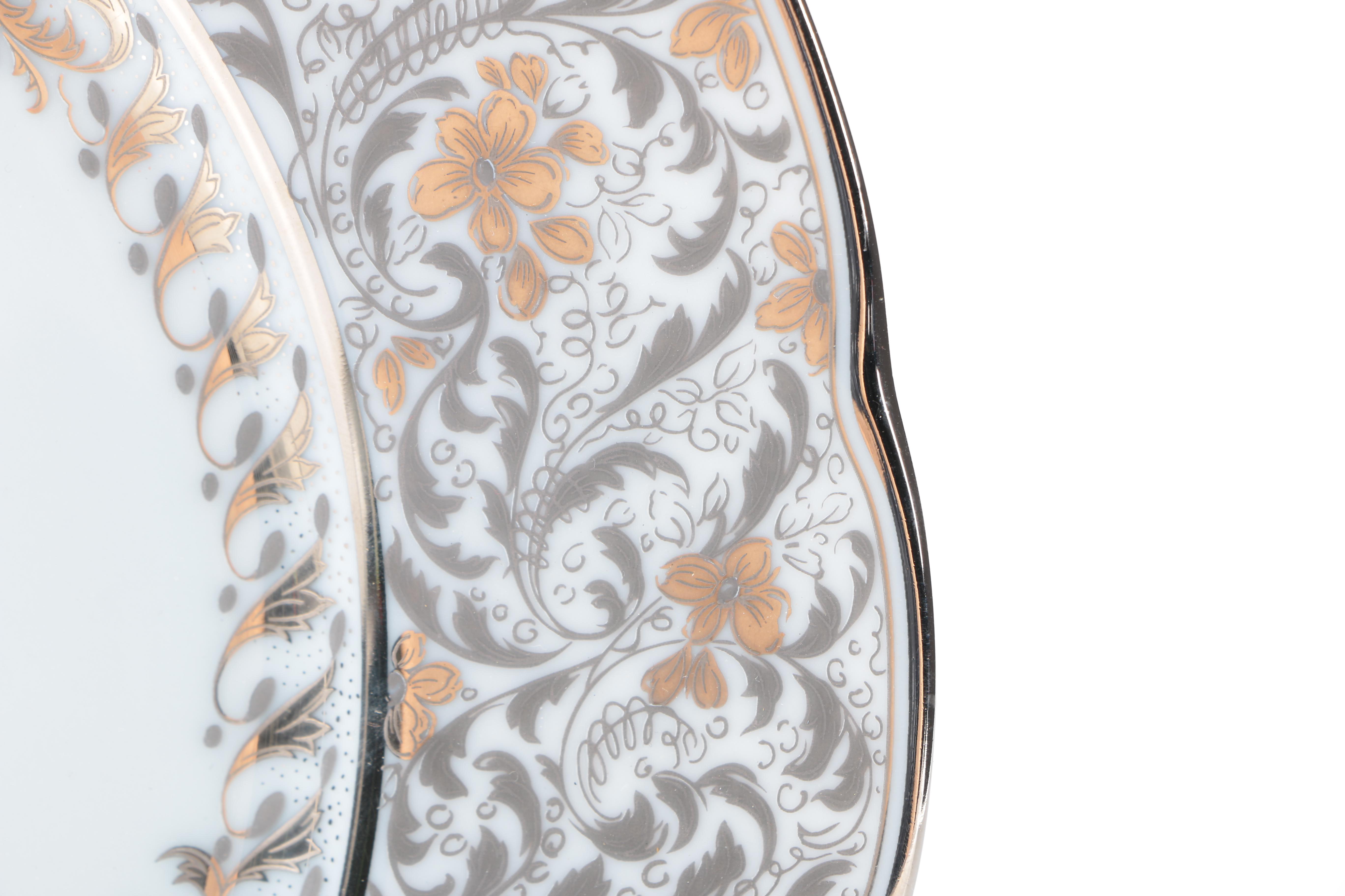 Bernardaud France "Eden Platine" Porcelain Plate