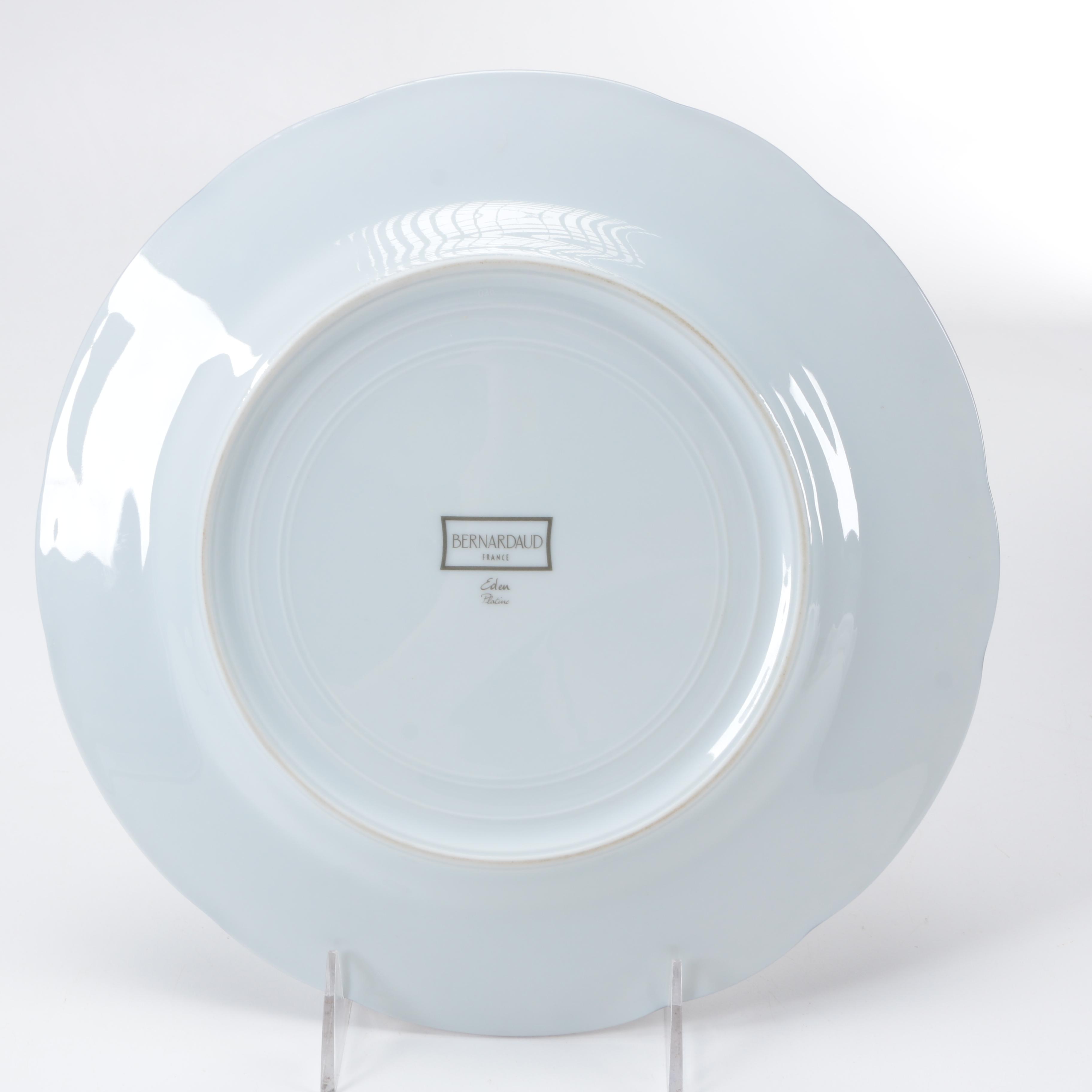 Bernardaud France "Eden Platine" Porcelain Plate