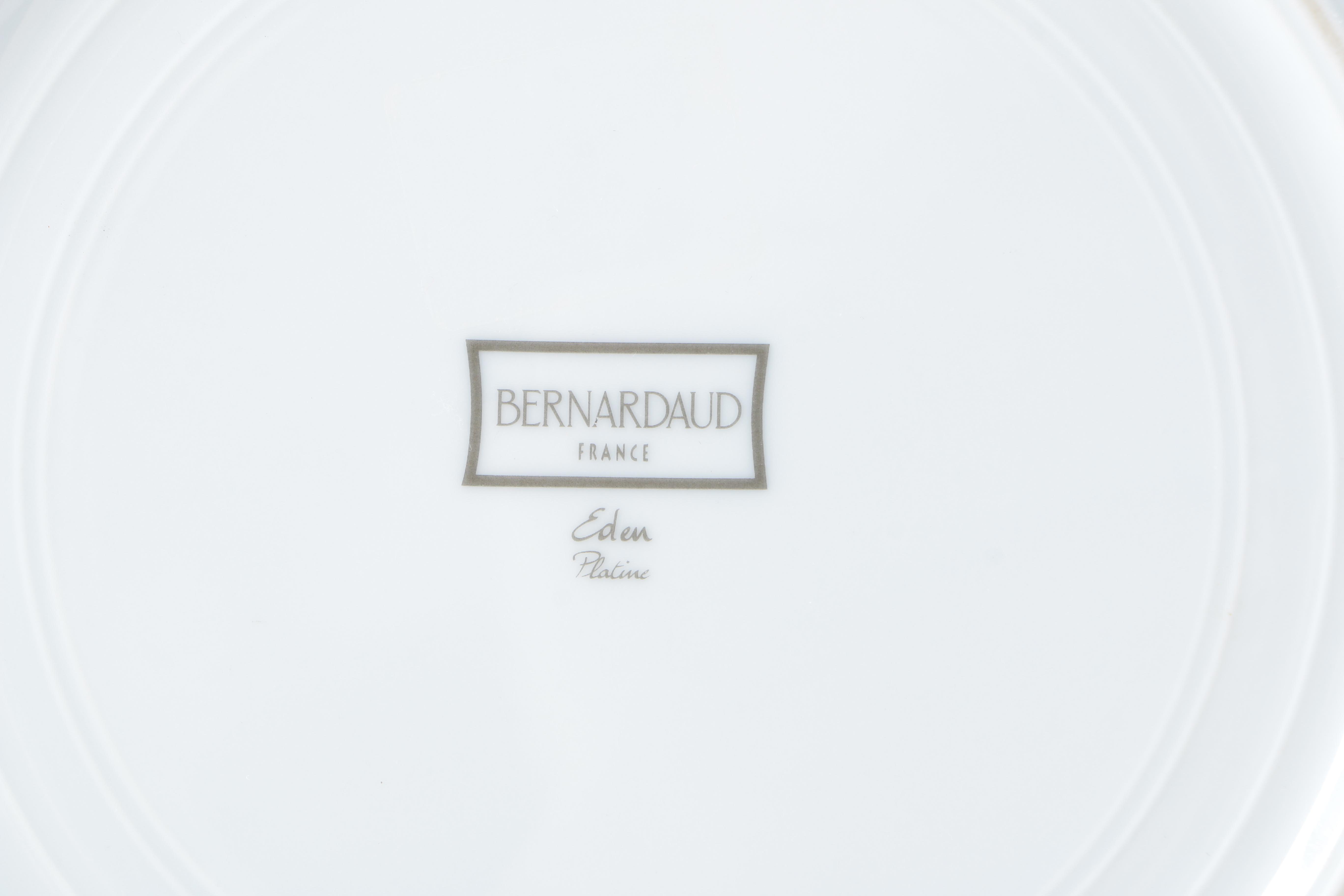 Bernardaud France "Eden Platine" Porcelain Plate