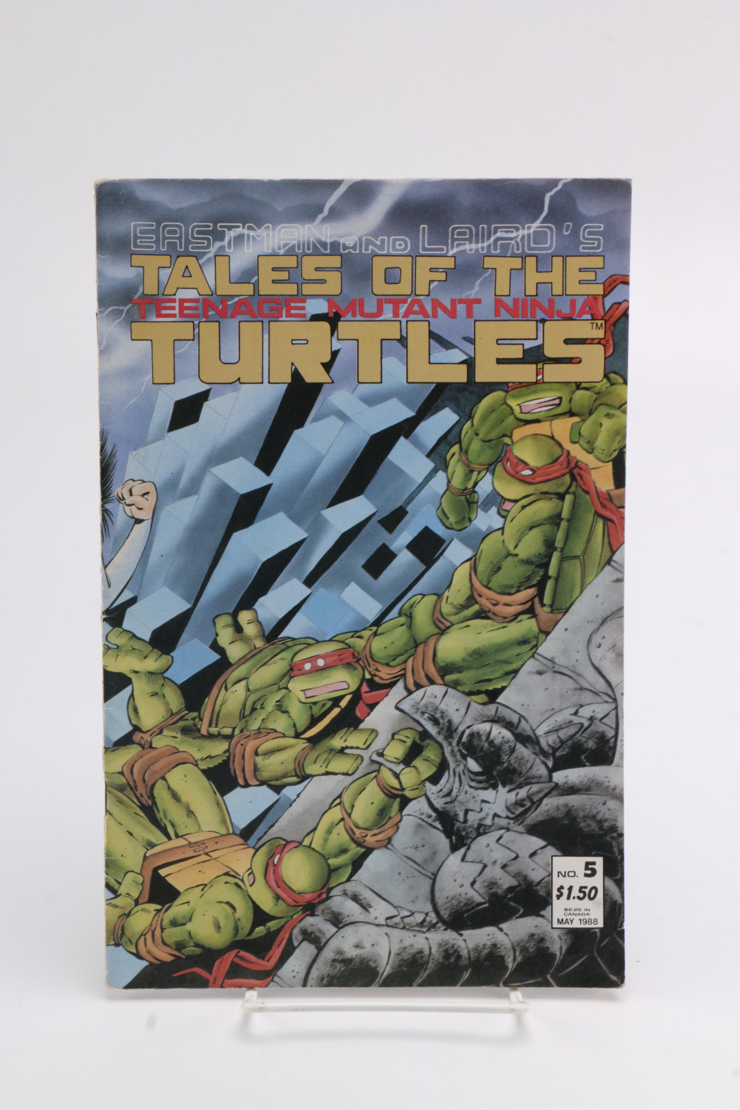 Vintage Comic and Coloring Book Collection Including "Teenage Mutant Ninja Turtles", "Star Trek"