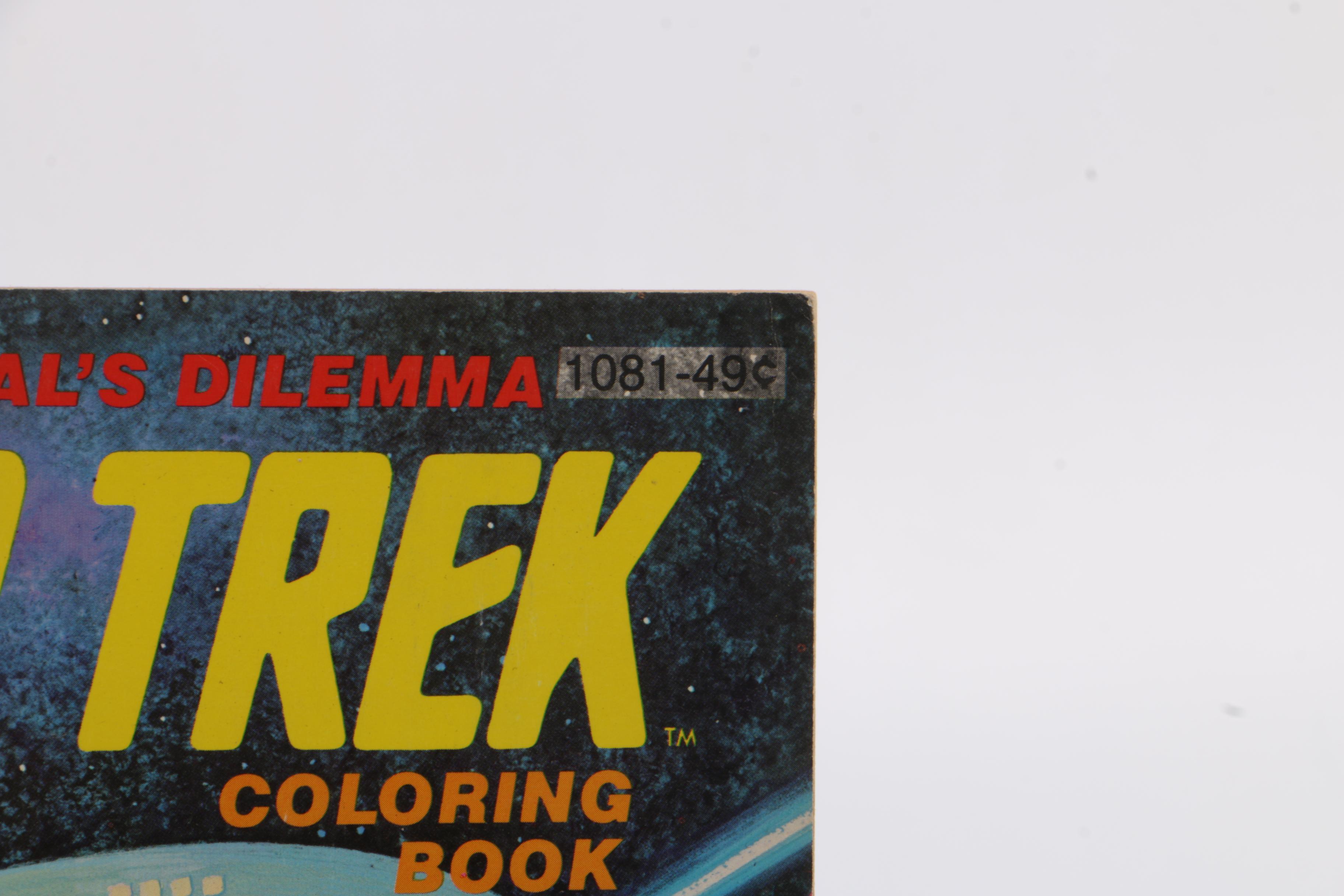 Vintage Comic and Coloring Book Collection Including "Teenage Mutant Ninja Turtles", "Star Trek"