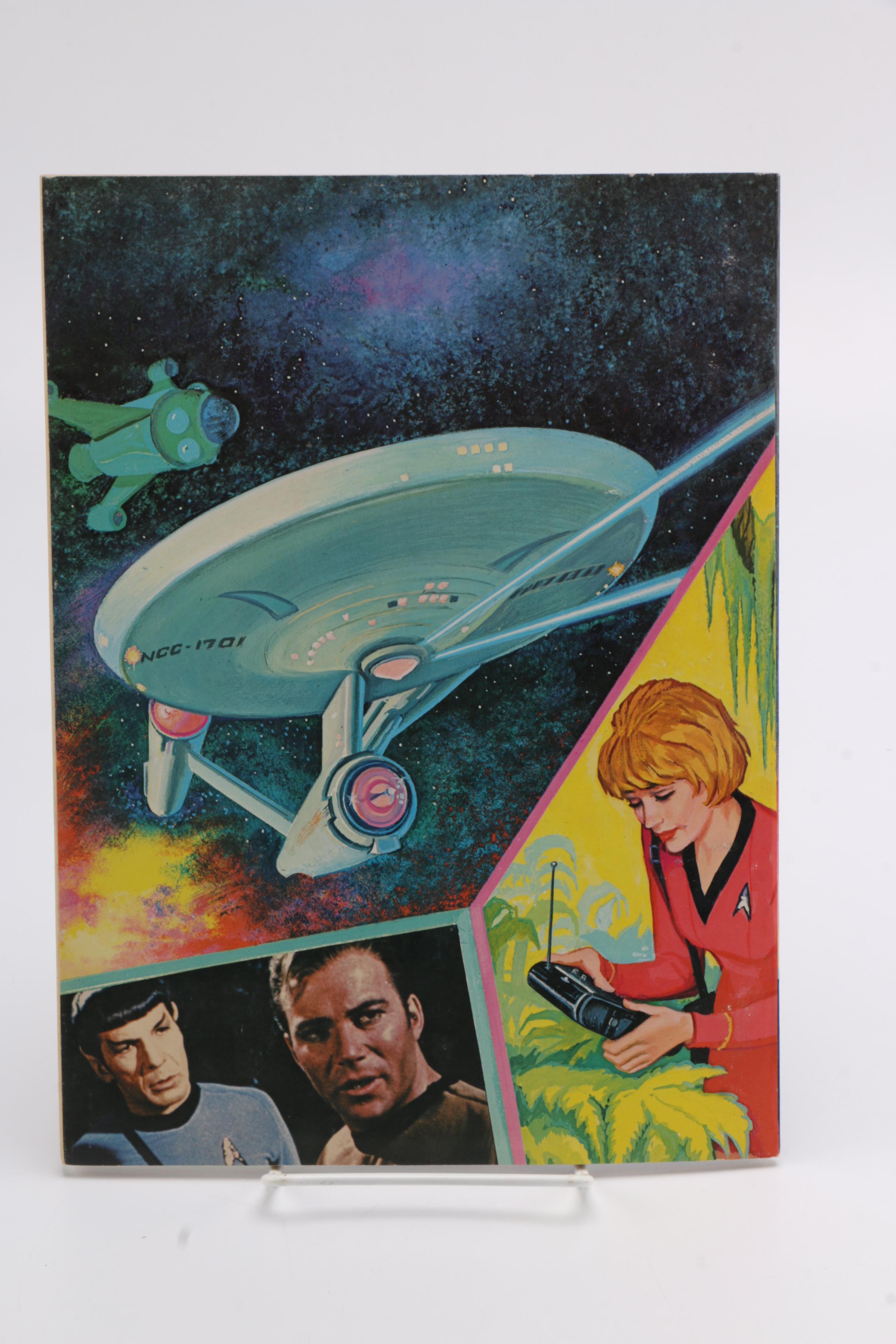 Vintage Comic and Coloring Book Collection Including "Teenage Mutant Ninja Turtles", "Star Trek"