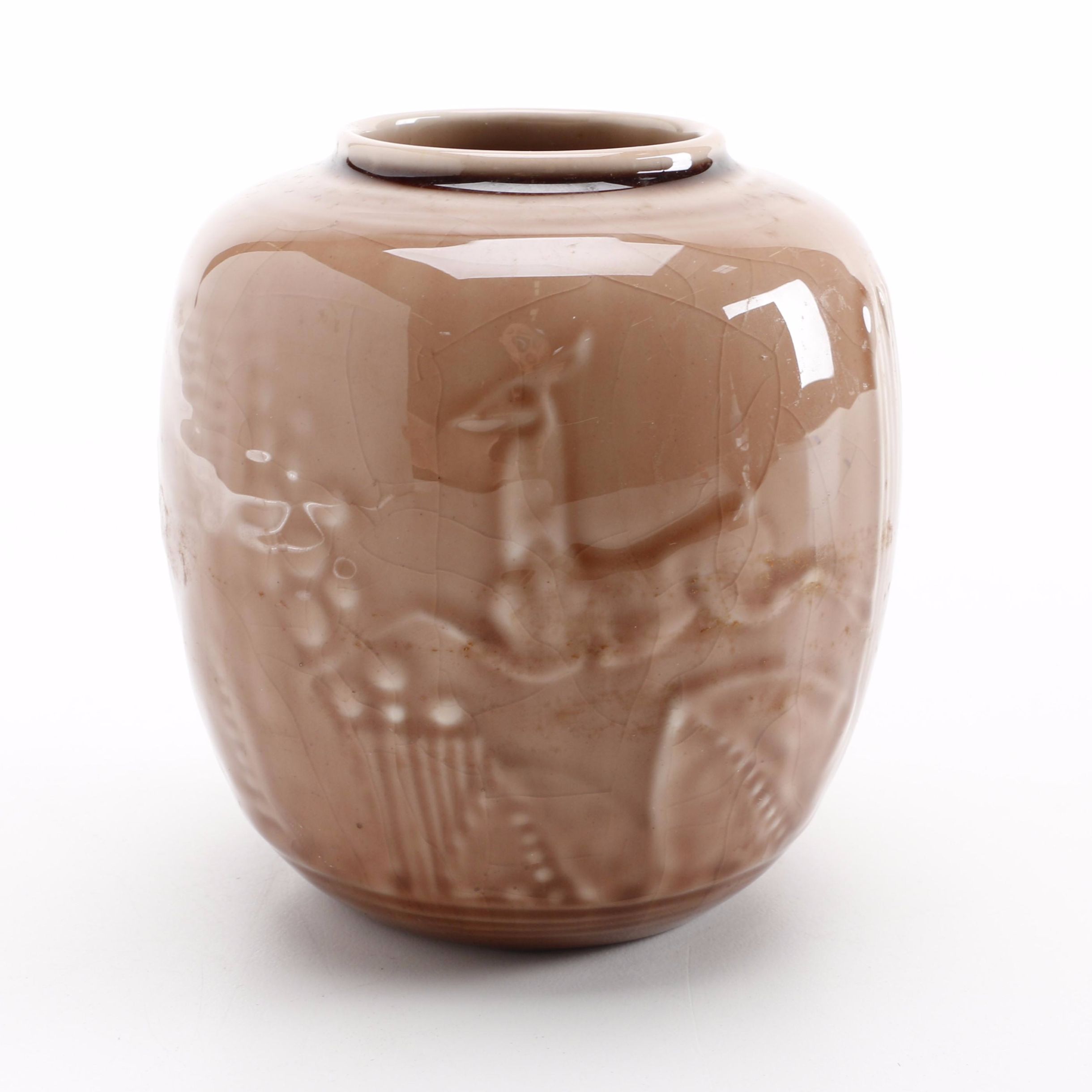 1944 Rookwood Pottery Deer Motif Vase