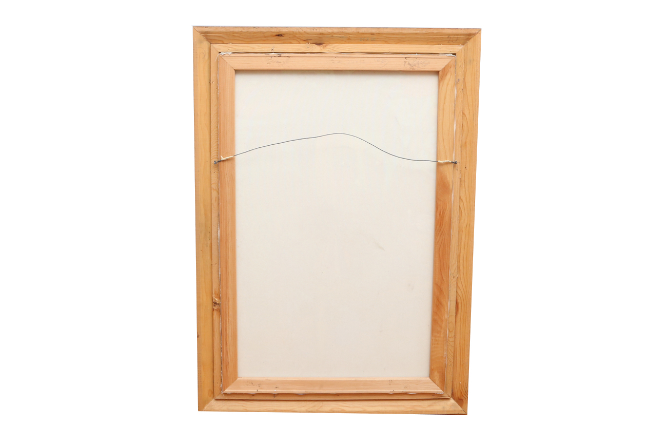 Roger François Abstract Folk Art Painting On Canvas