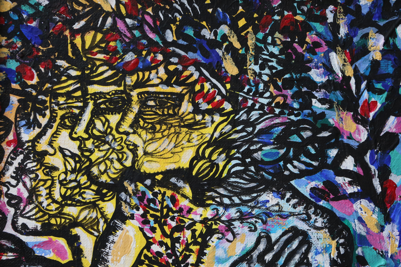 Abstract Acrylic Painting On Canvas