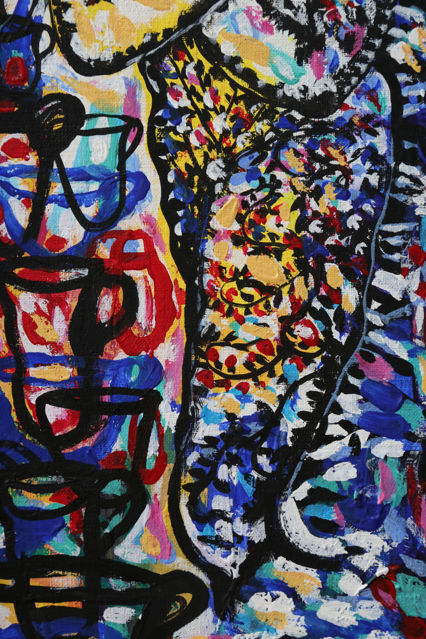 Abstract Acrylic Painting On Canvas