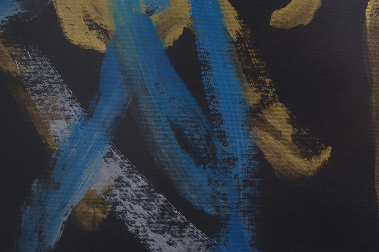 Original Abstract Metallic Painting