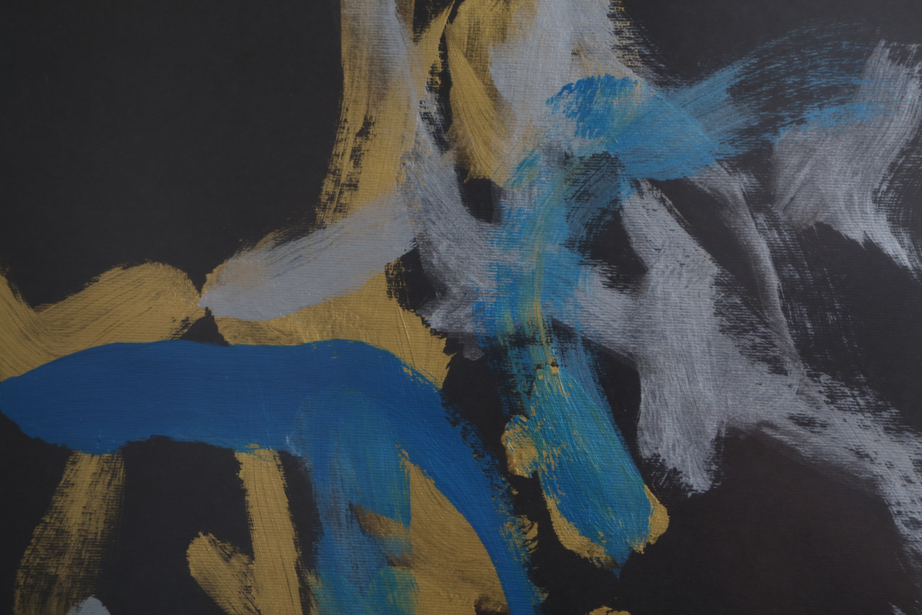 Original Abstract Metallic Painting