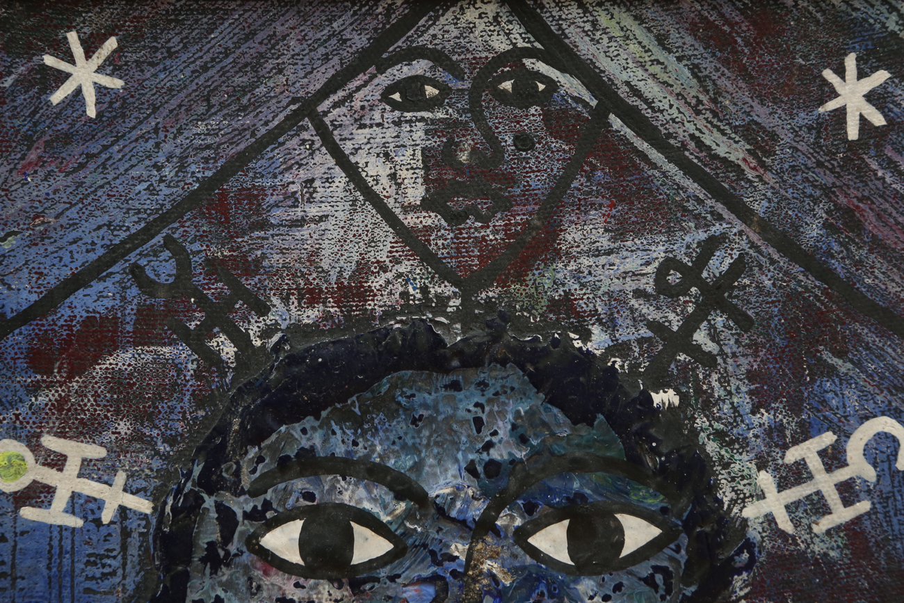 Stivenson Magloire Acrylic Folk Art Painting On Canvas