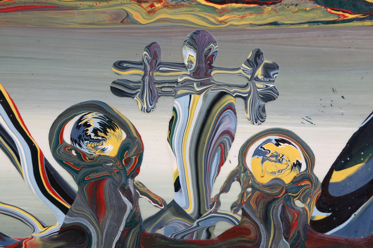 Frankétienne Original Abstract Acrylic Painting With High Glass Finish