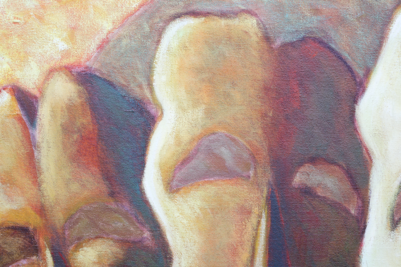 Very Large Theatrical Inspired Oil Painting On Canvas