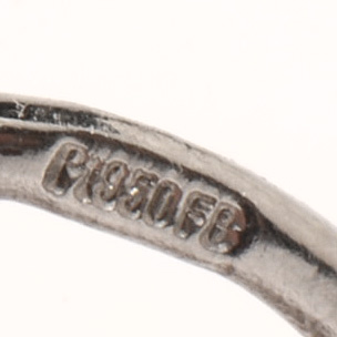 Pair of Platinum Huggie Hoop Earrings