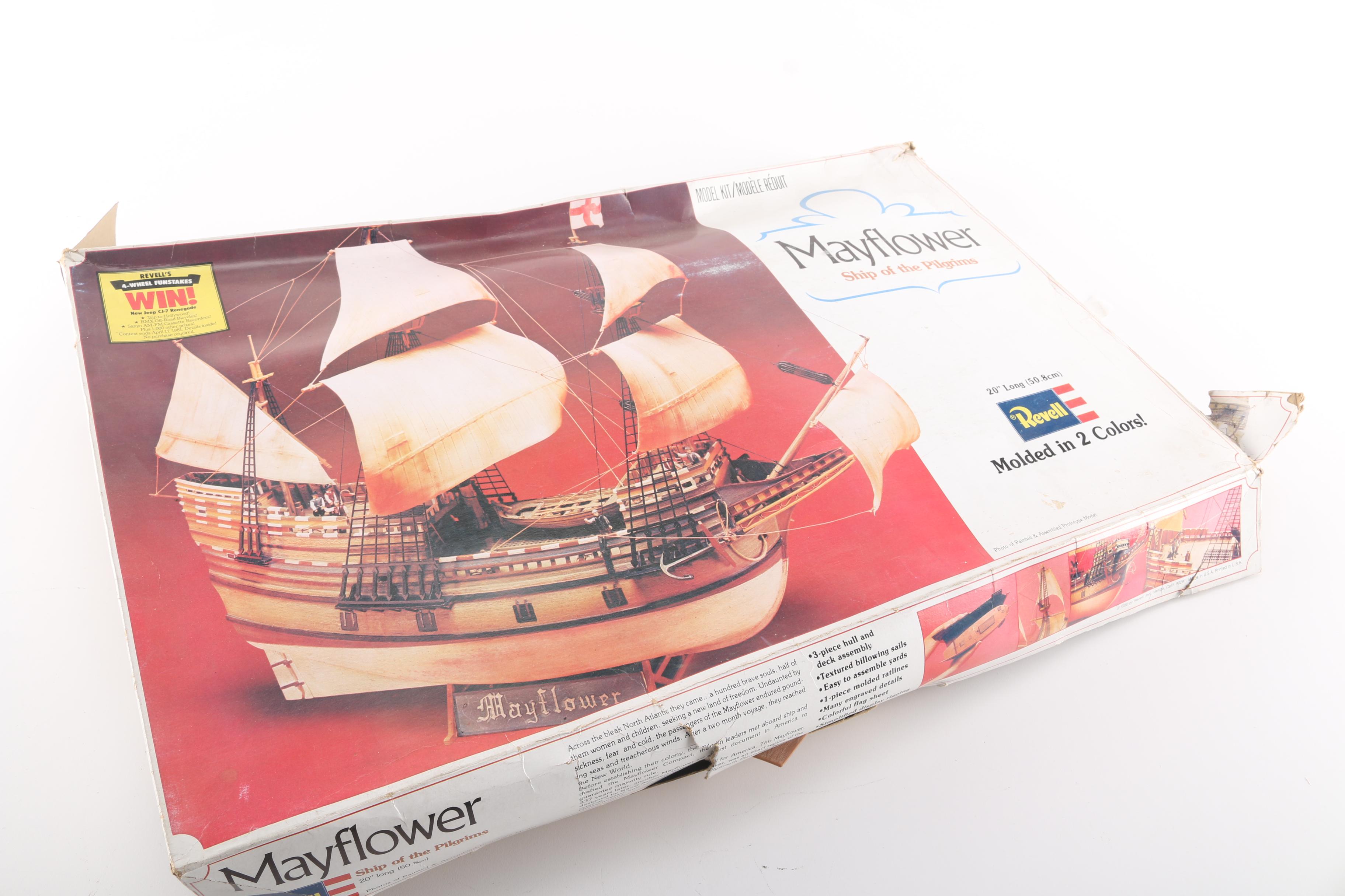 Four Mayflower Pilgrim Model Kits By Revell