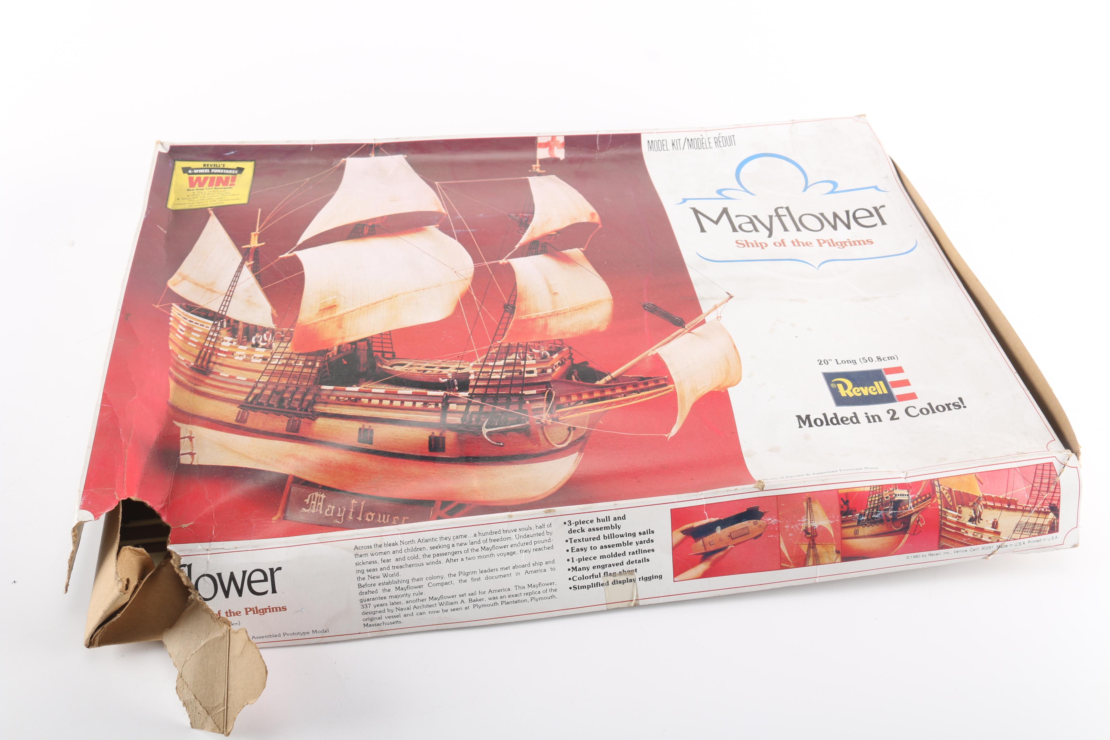 Four Mayflower Pilgrim Model Kits By Revell