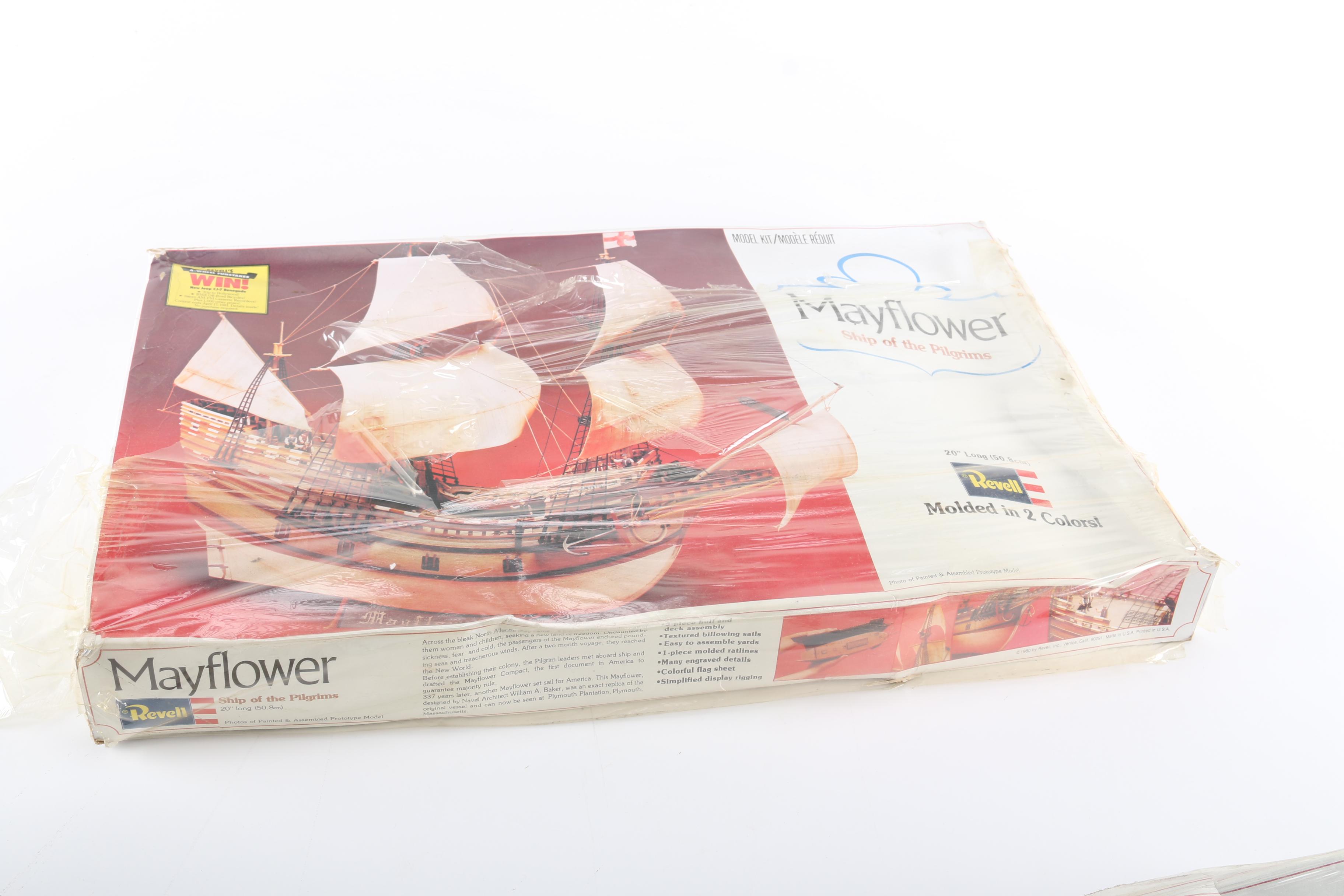 Four Mayflower Pilgrim Model Kits By Revell