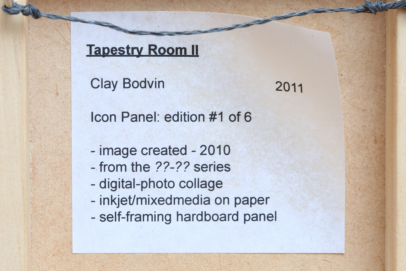 Clay Bodvin Limited Edition Digital Photo Collage "Tapestry Room II"