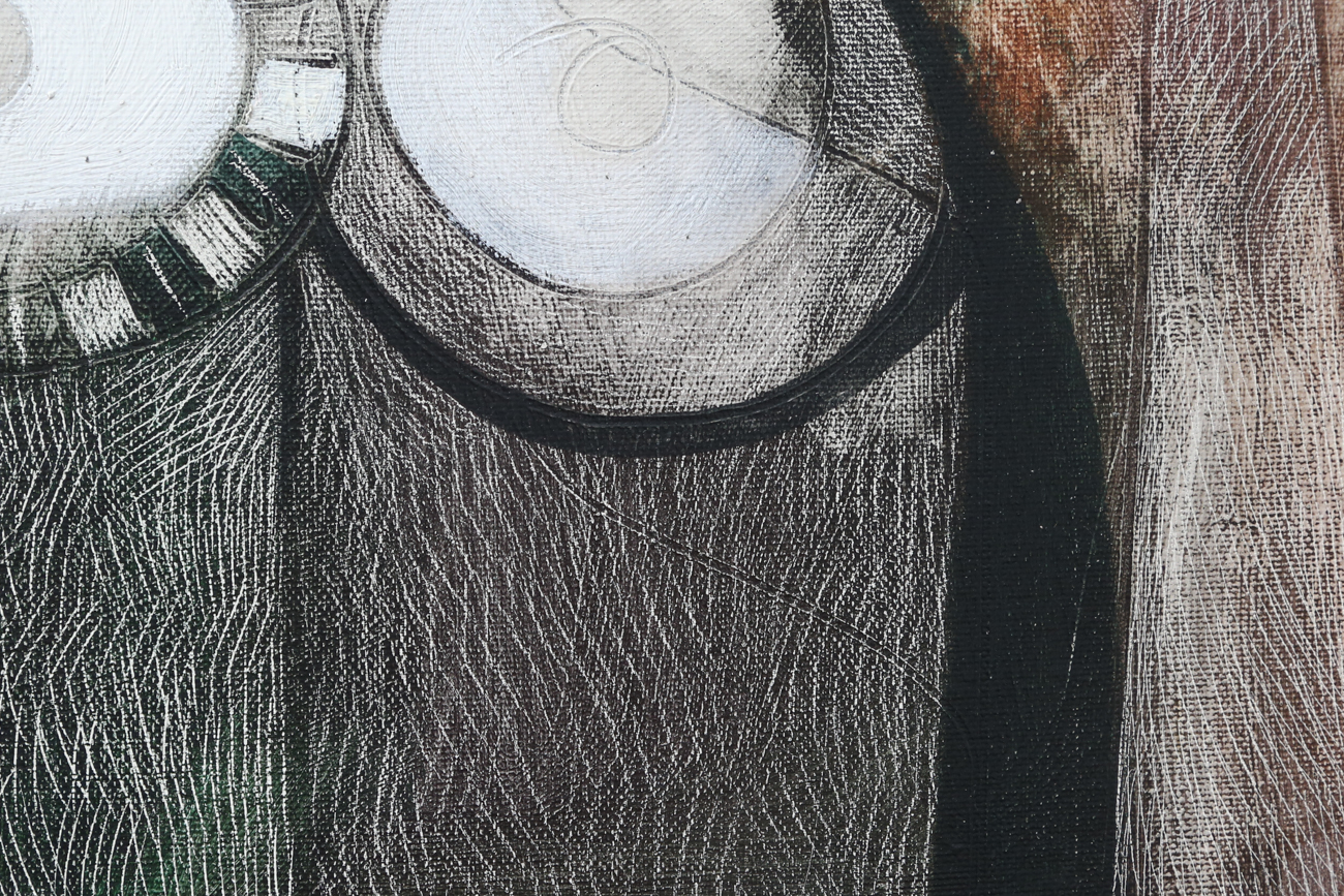 Orestes Gaulhiac Acrylic Painting On Canvas