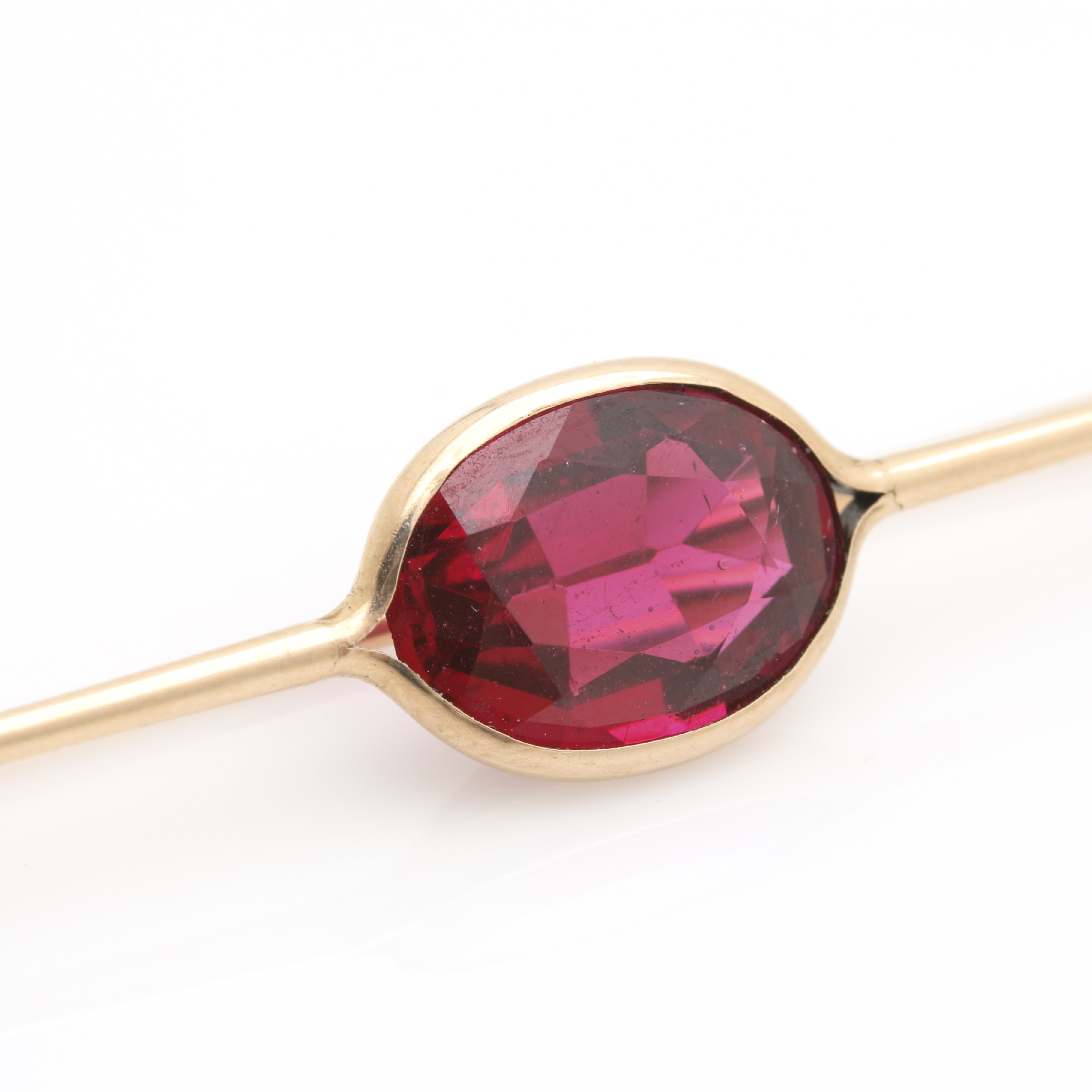 10K Yellow Gold Gemstone Brooches