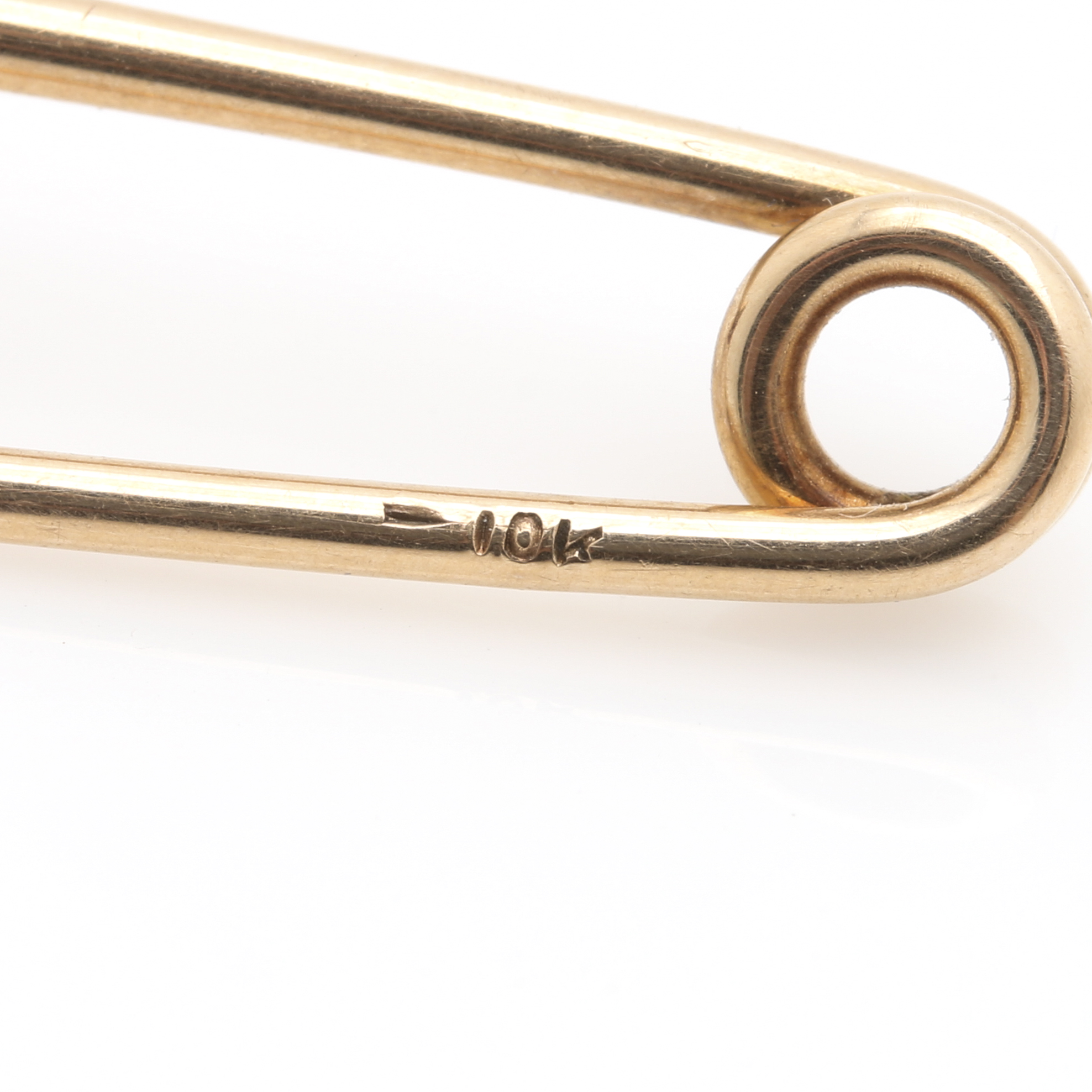 10K Yellow Gold Gemstone Brooches