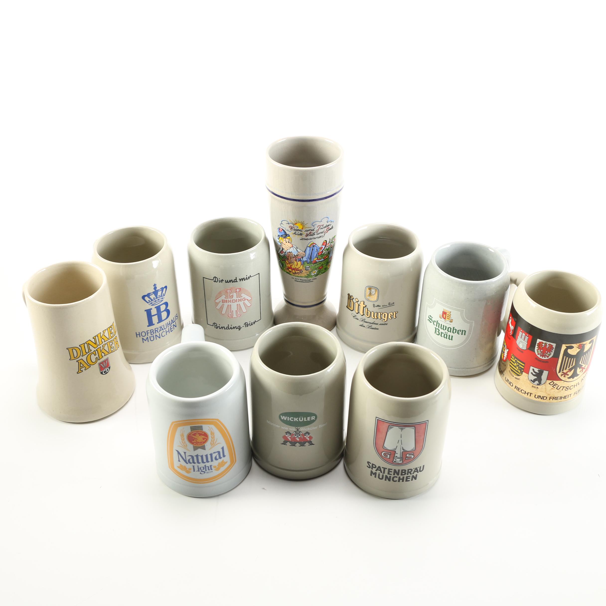 German Ceramic Beer Mugs