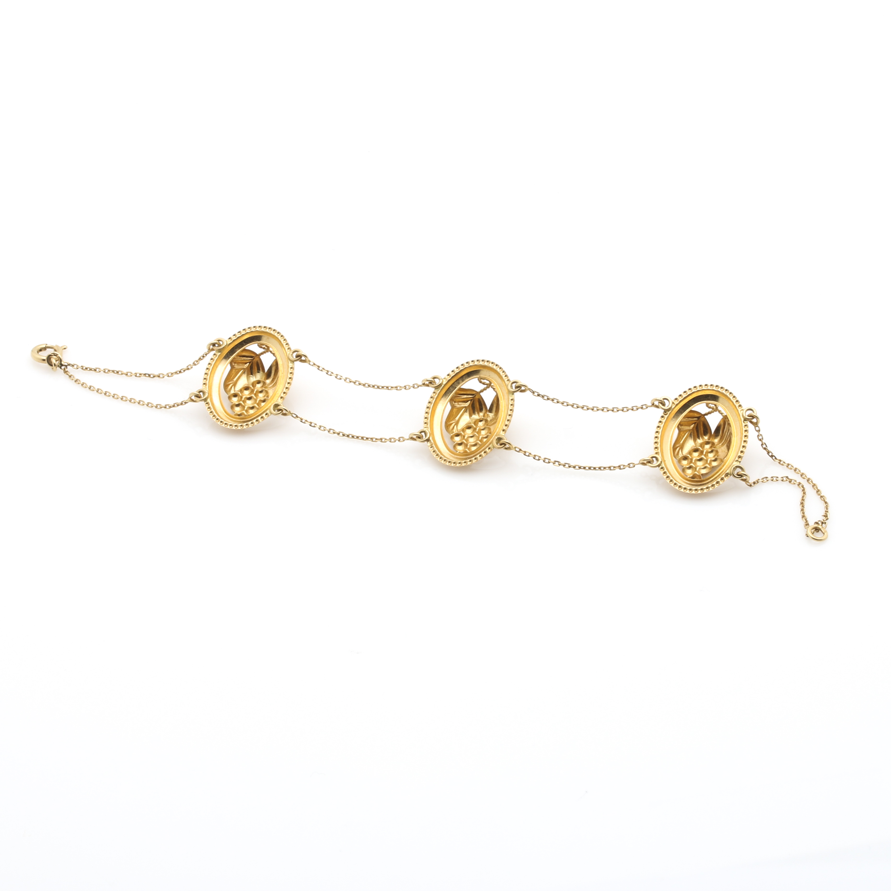 18K Yellow Gold Grape Bracelet