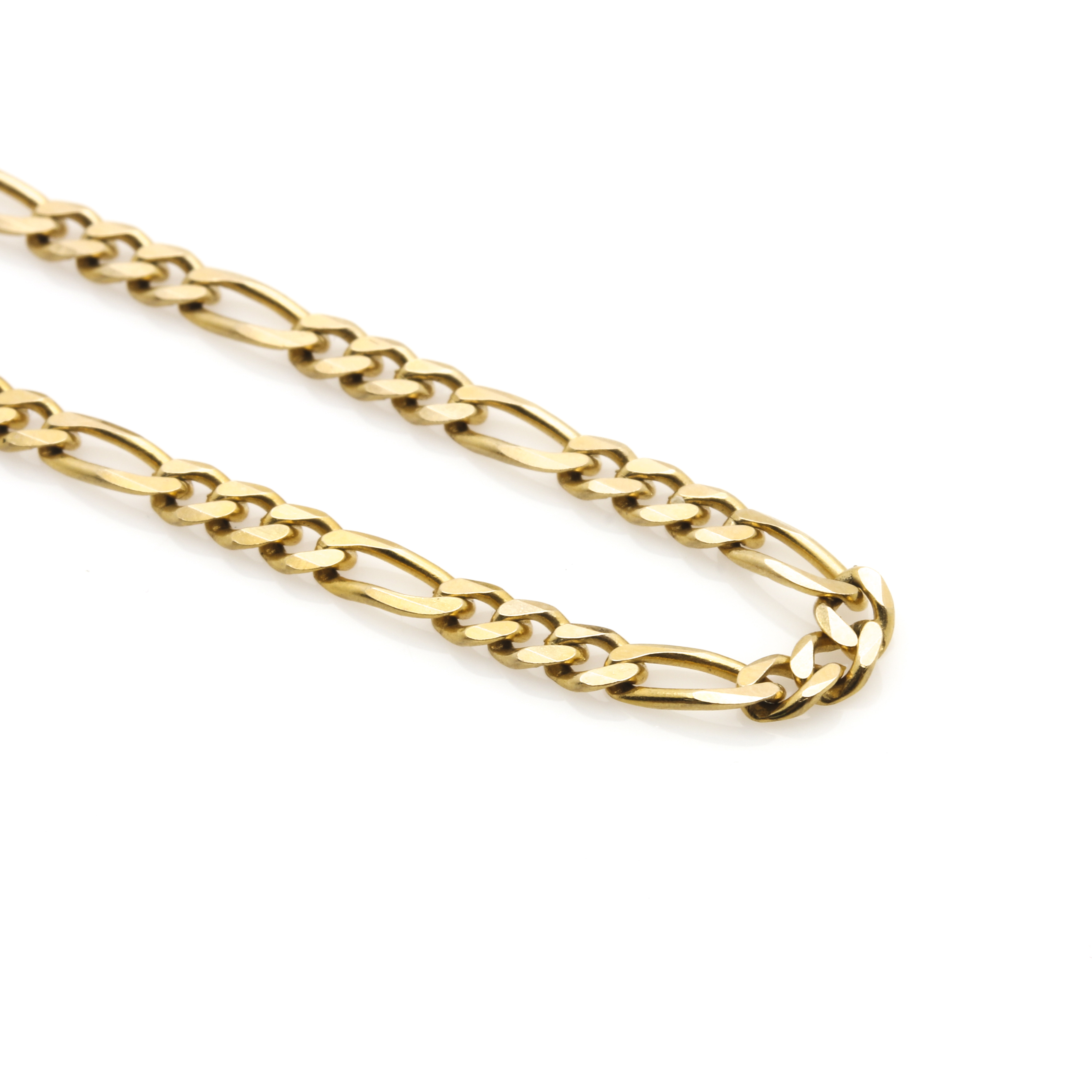 14K Yellow Gold Figaro Chain Bracelet