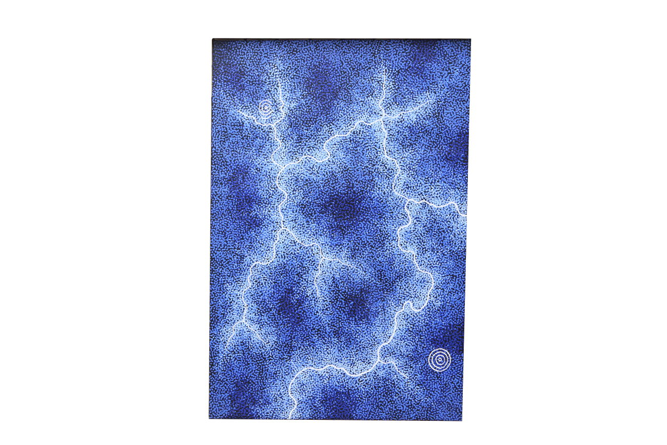 Pointillist Style Acrylic Painting On Canvas "Earth Images"